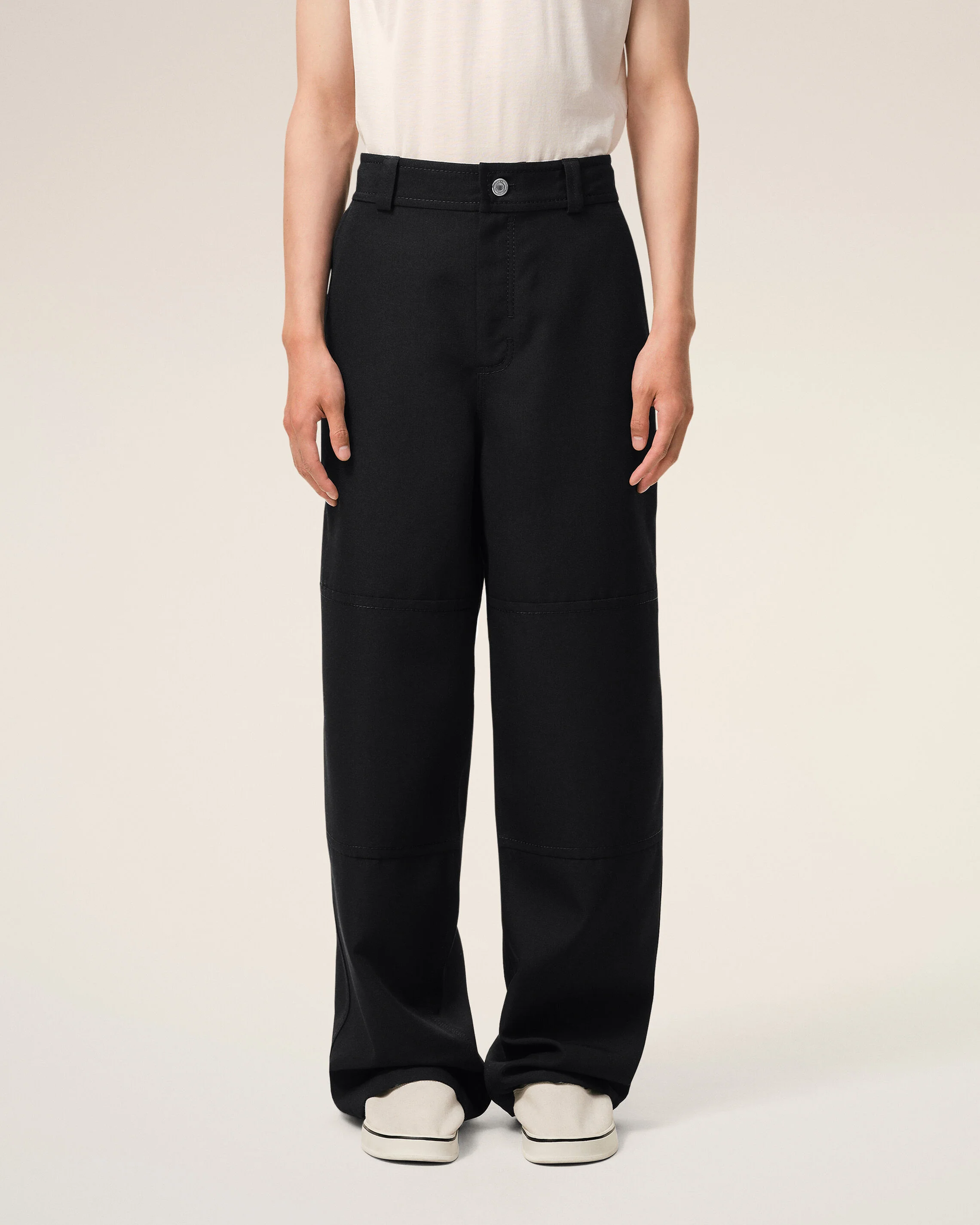 Pantalon Worker Noir en Laine Vierge - Image 3
