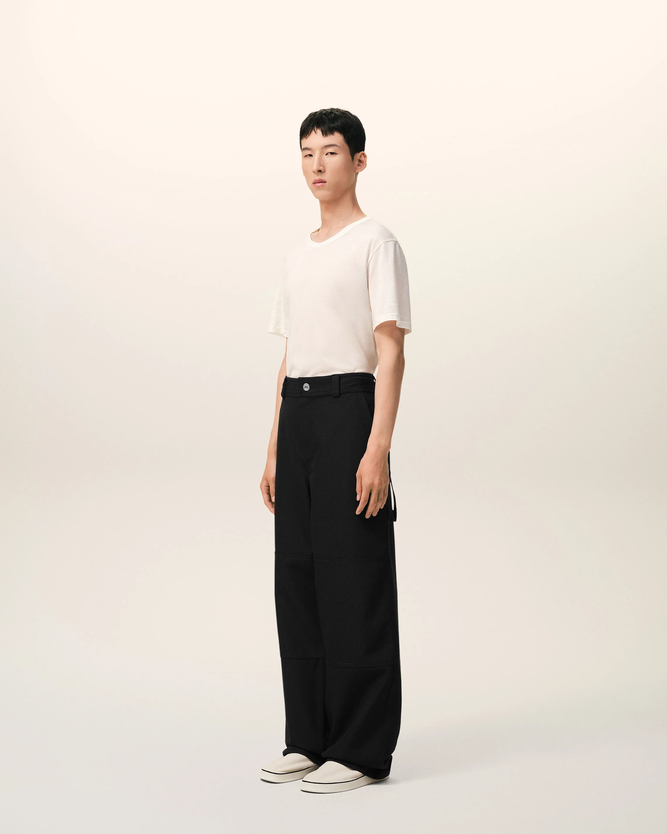 Pantalon Worker Noir en Laine Vierge - Image 6