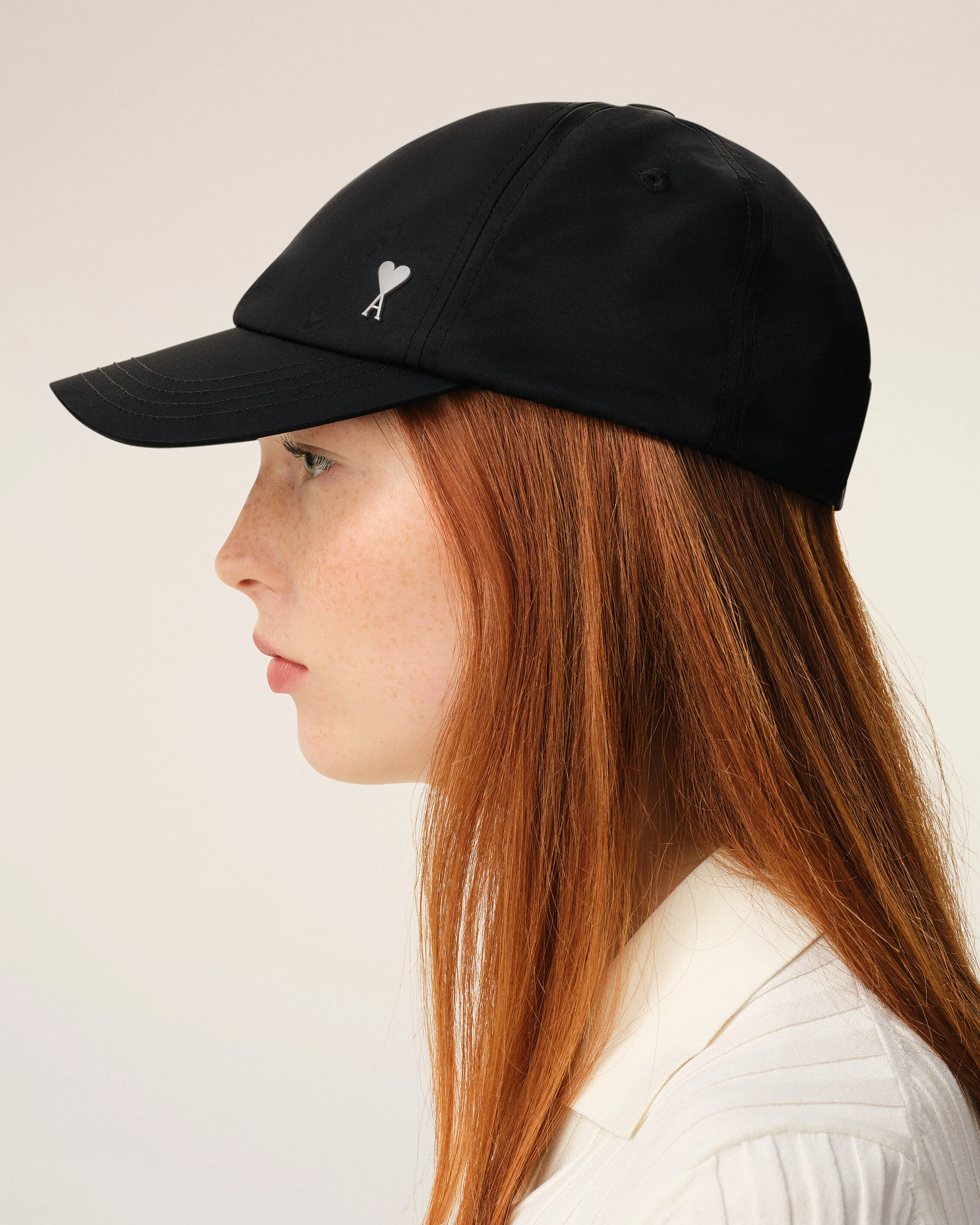 Casquette Noire Rivet Ami De Coeur en Nylon - Image 11