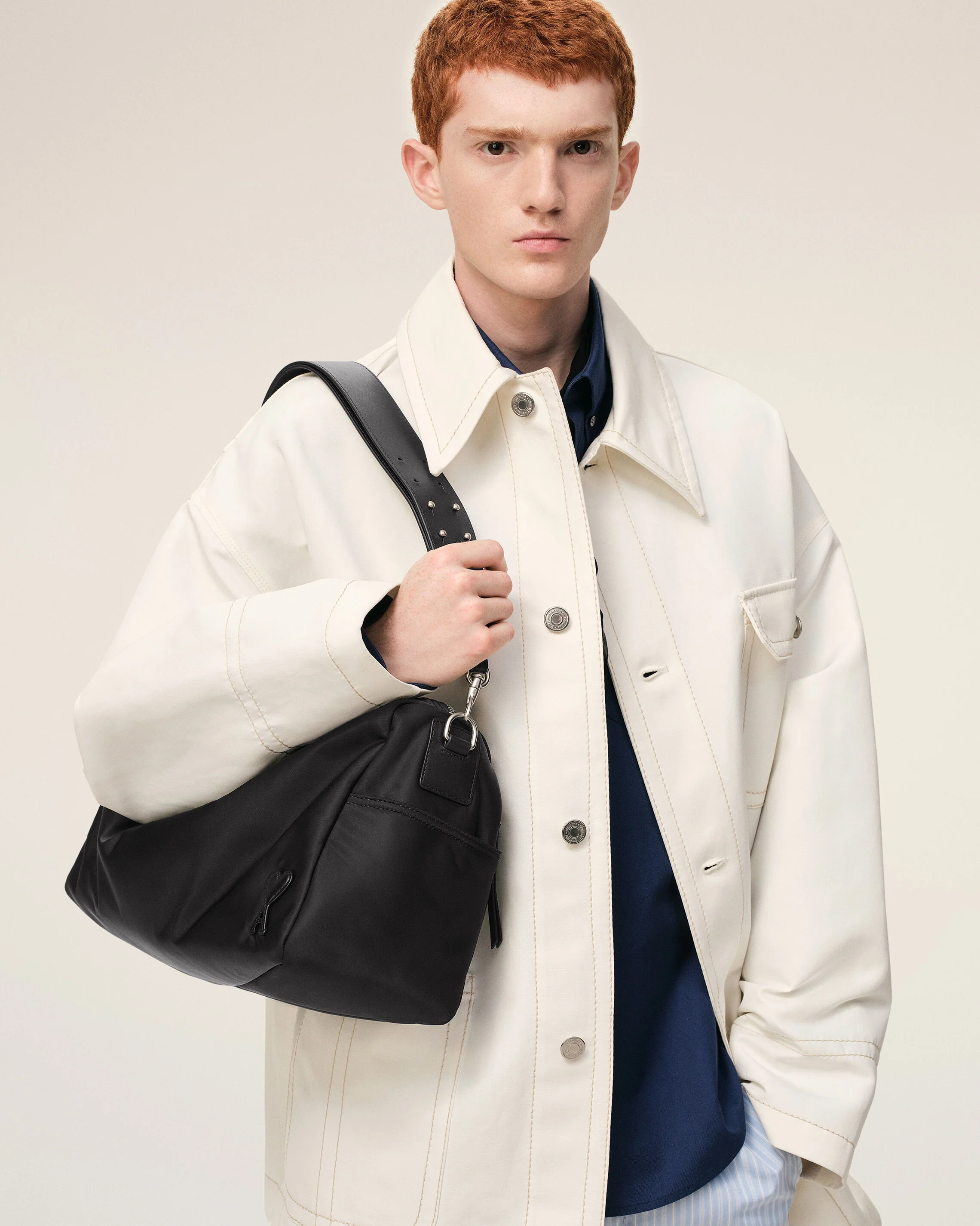 Grand Sac Marcel Noir en Nylon - Image 2