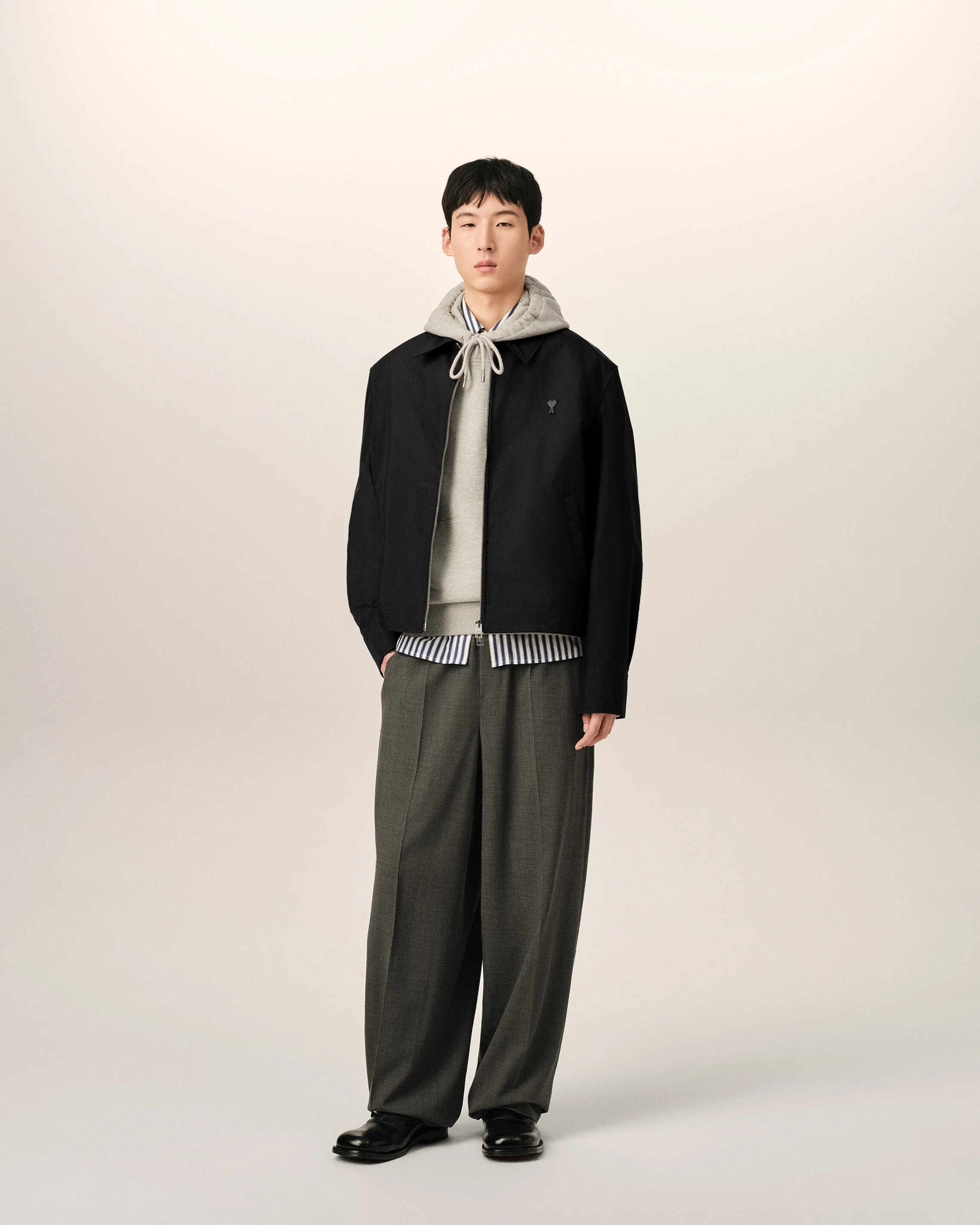 Blouson noir en nylon Ami de Coeur - Image 2