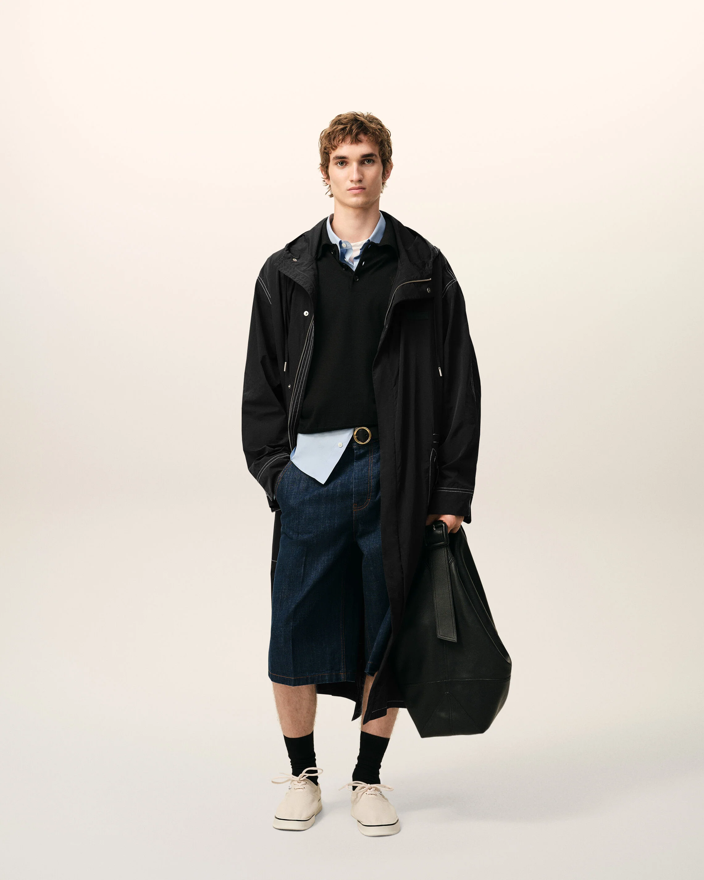 Parka Longue Noire en Nylon - Image 2