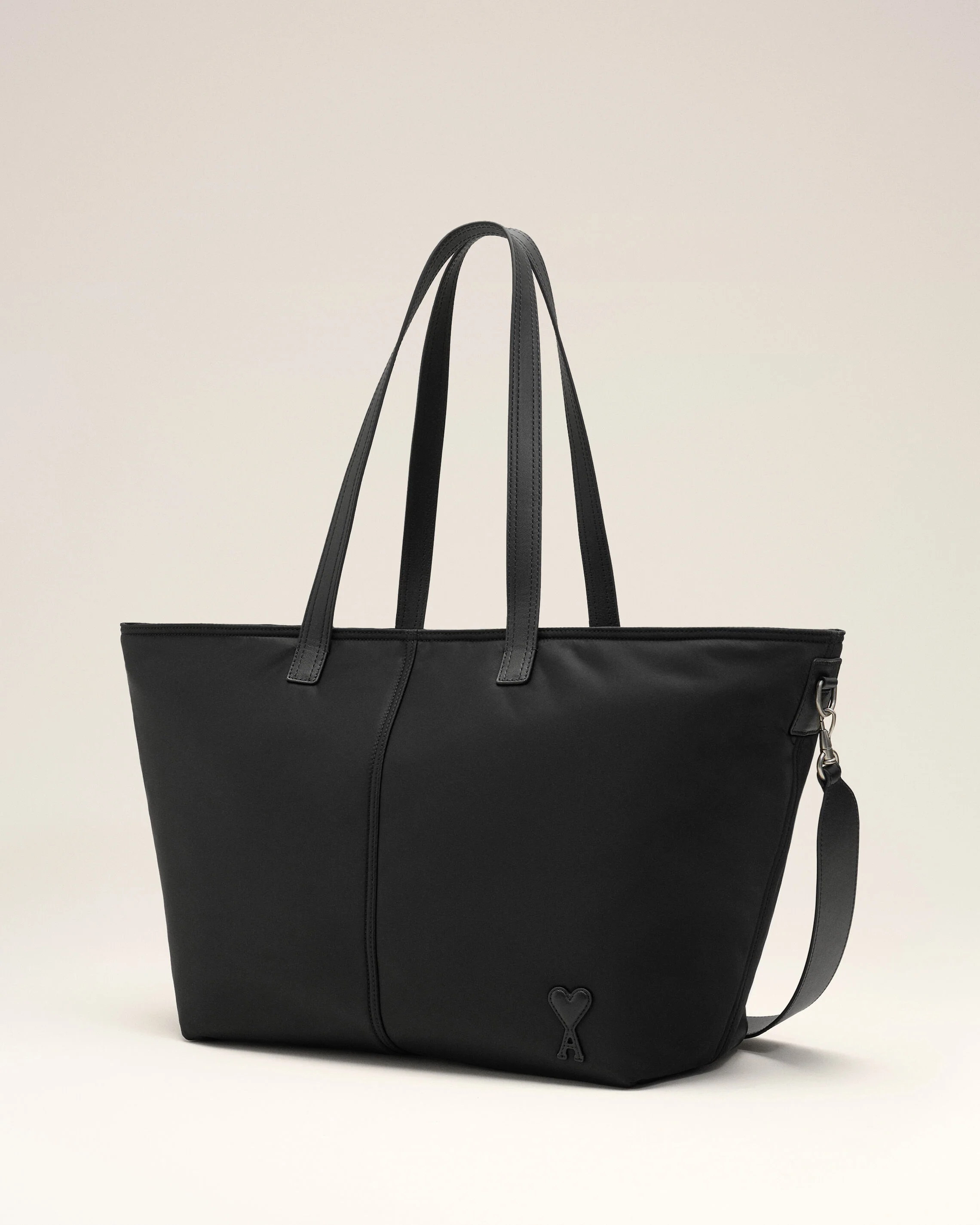 Petit Sac Cabas Marcel Noir en Nylon - Image 3