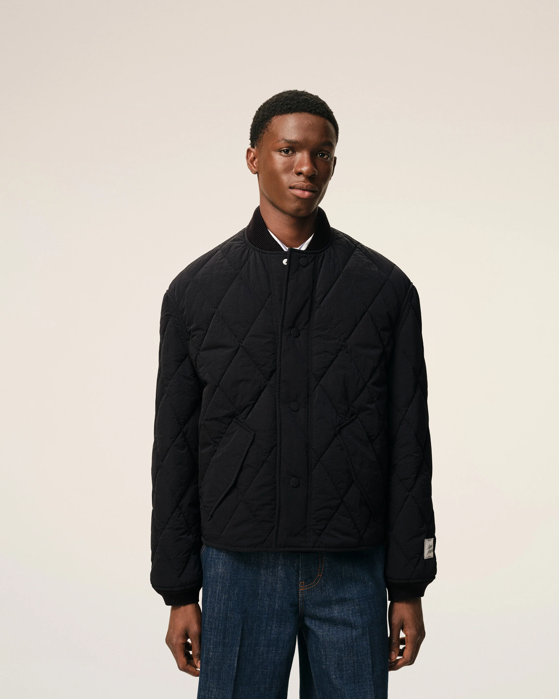 Veste Noire Rembourrée en Nylon - Image 3