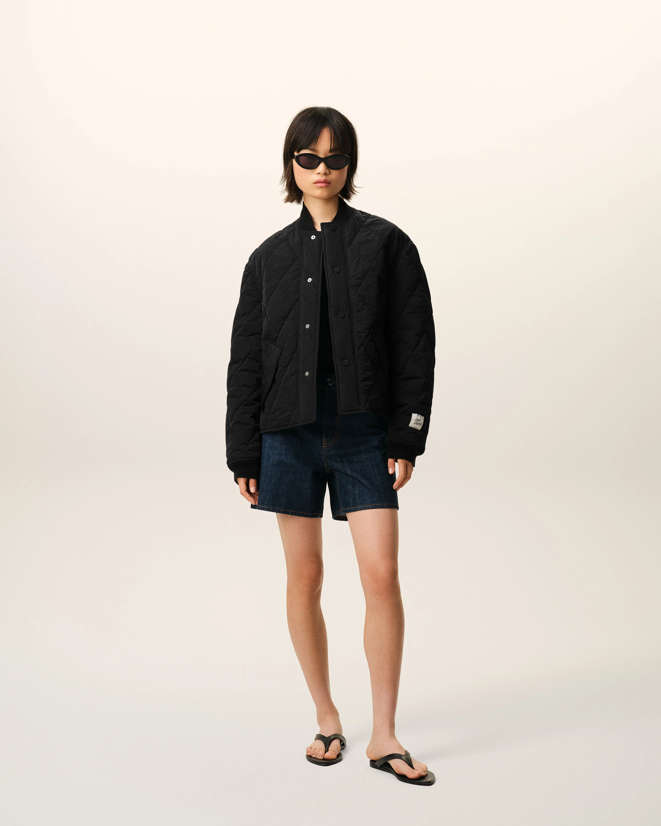 Veste Noire Rembourrée en Nylon - Image 8