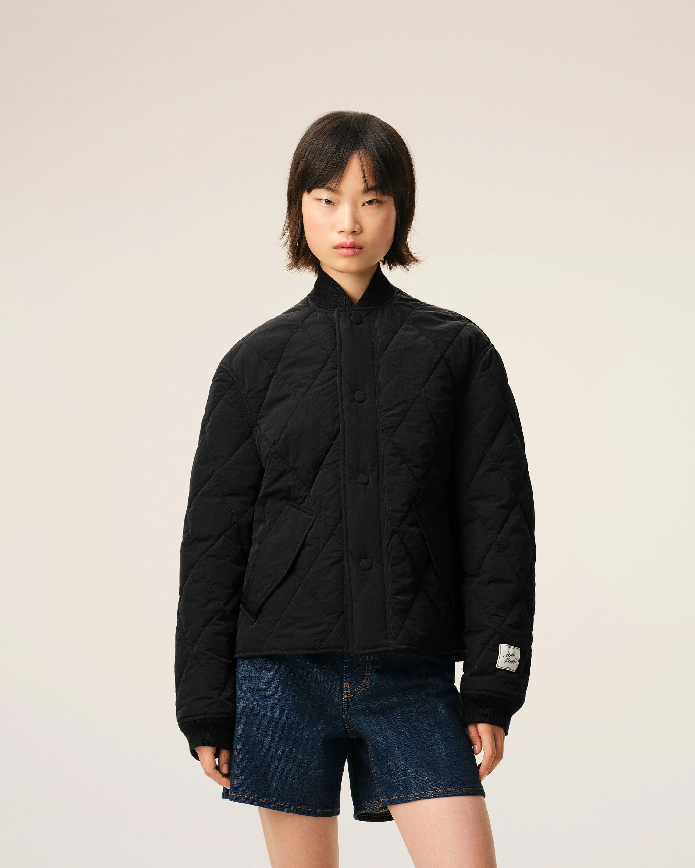 Veste Noire Rembourrée en Nylon - Image 9