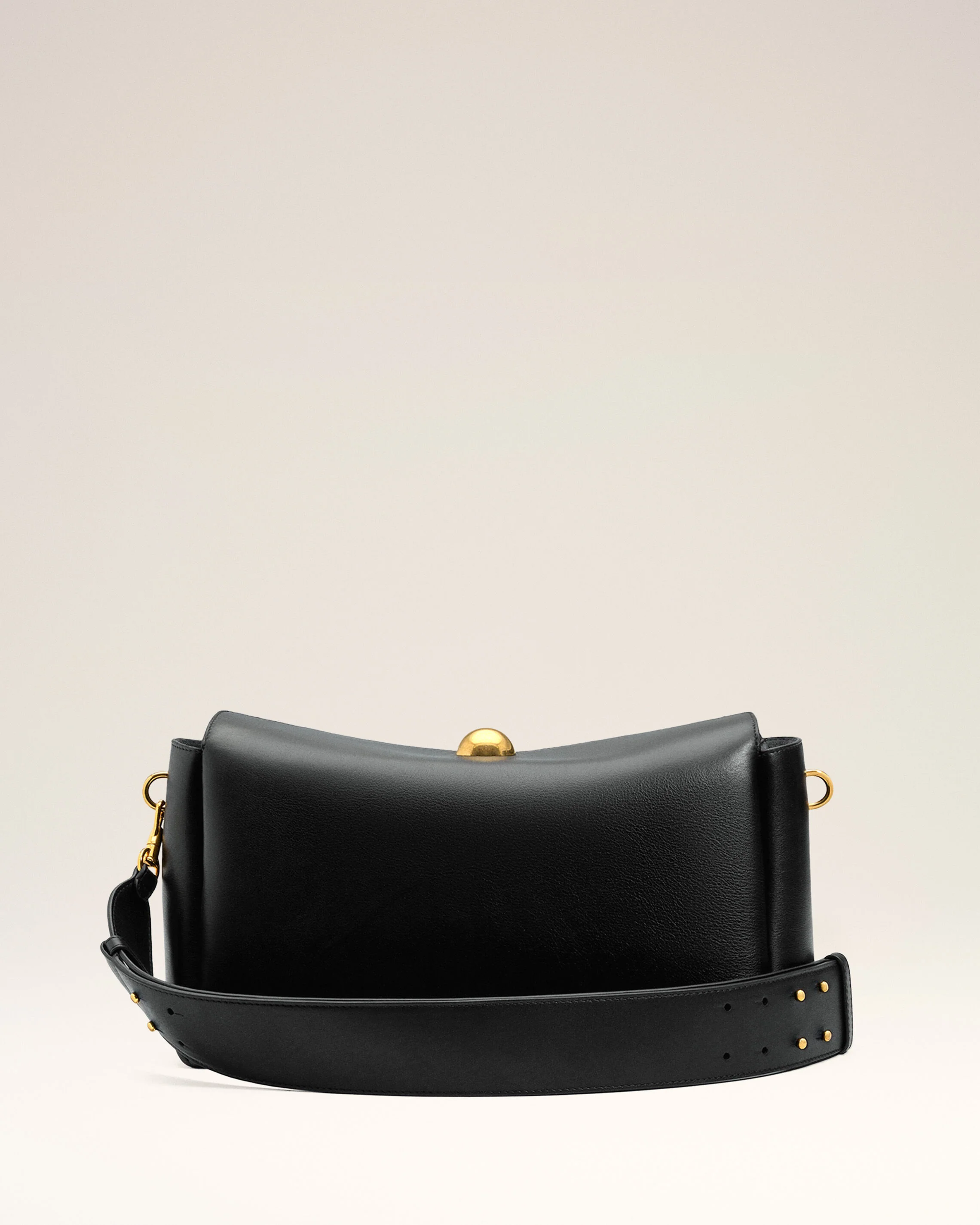 Sac Carrousel moyen noir en cuir de veau - Image 12