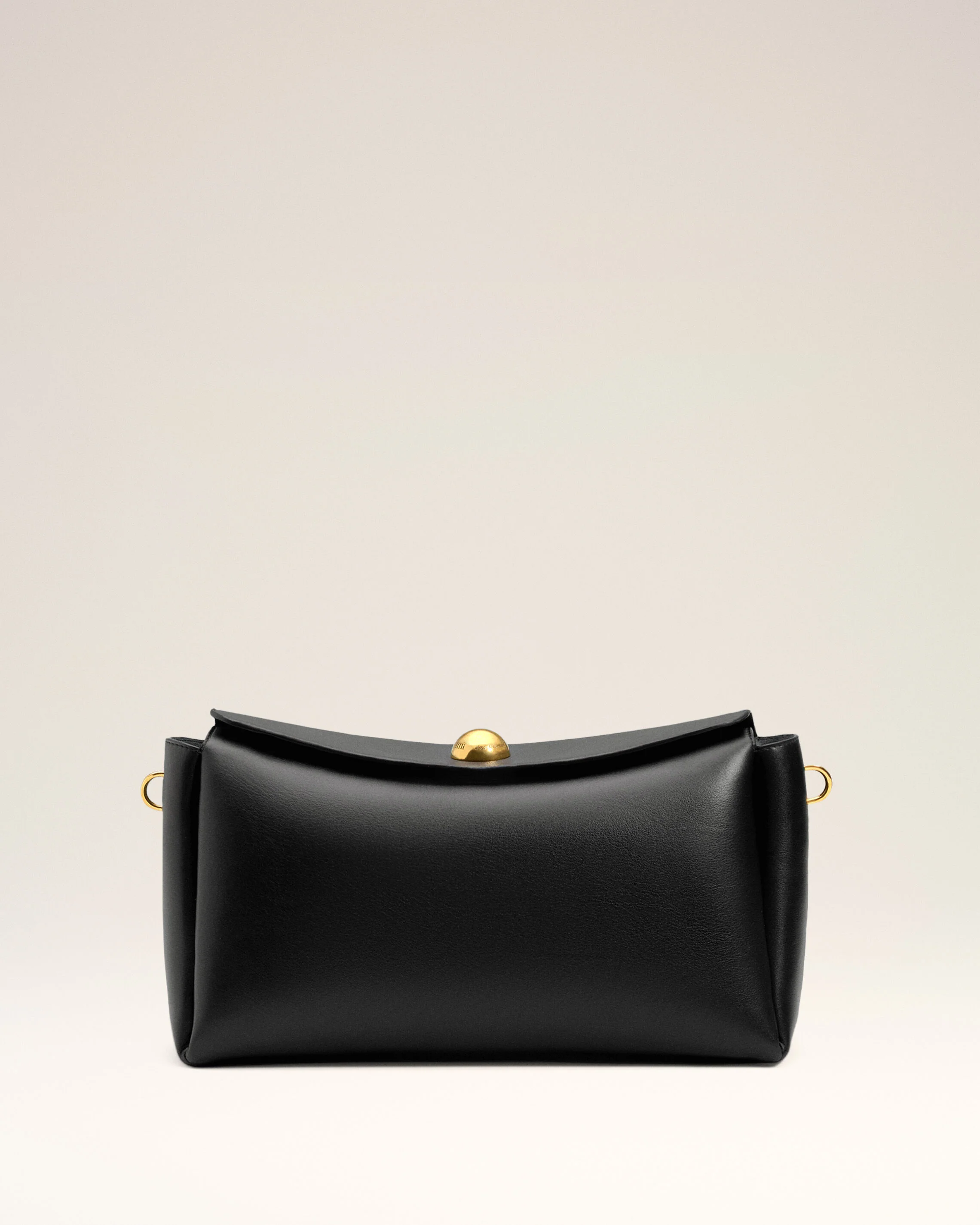 Sac Carrousel moyen noir en cuir de veau - Image 3