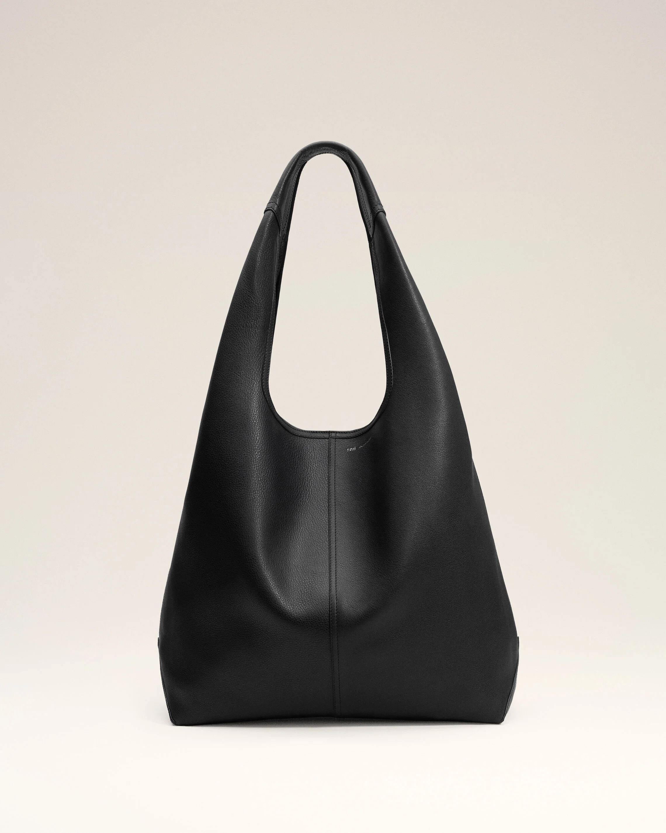 Sac Hobo Etienne Noir en Cuir De Taurillon