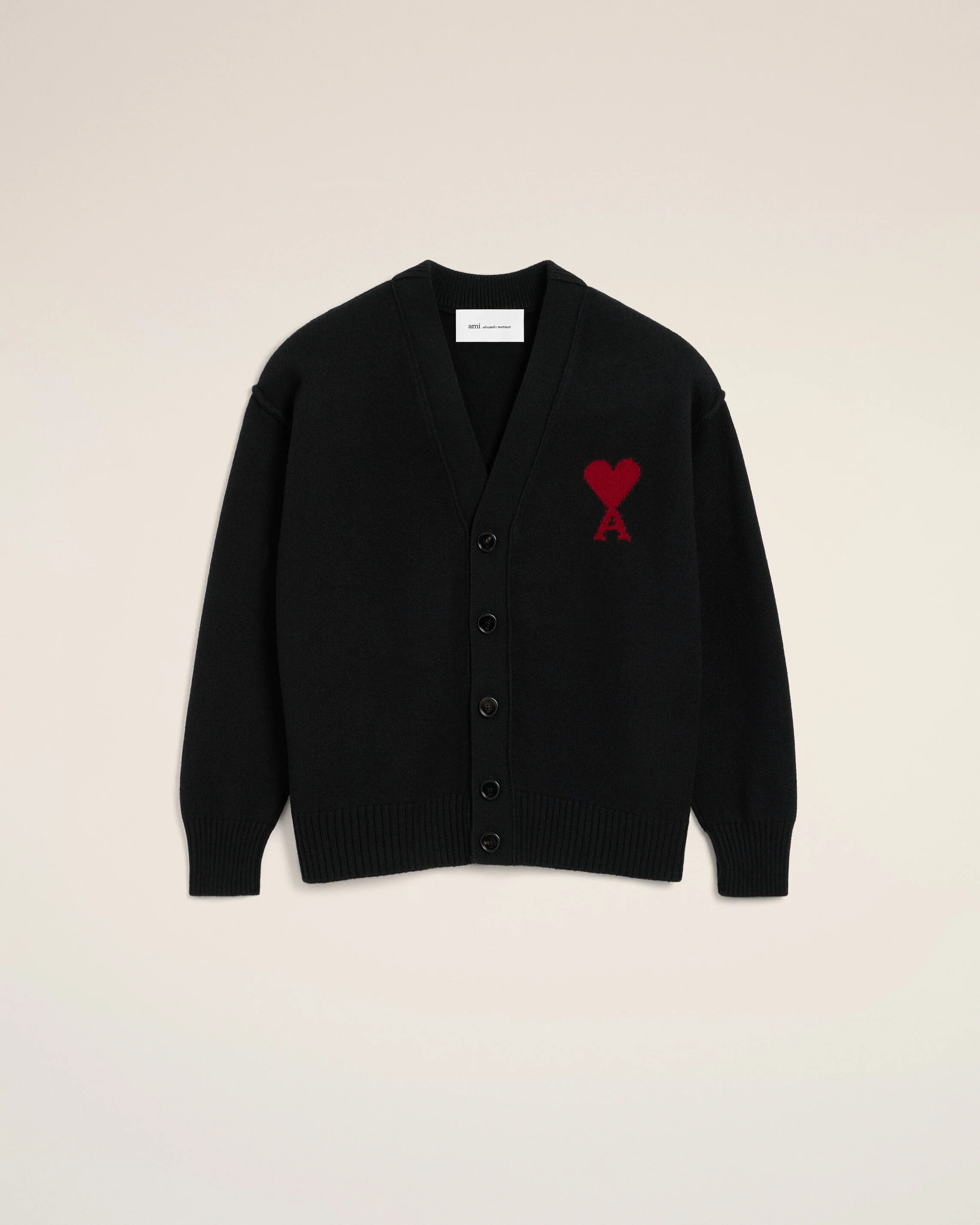 Cardigan noir en laine Ami de Coeur