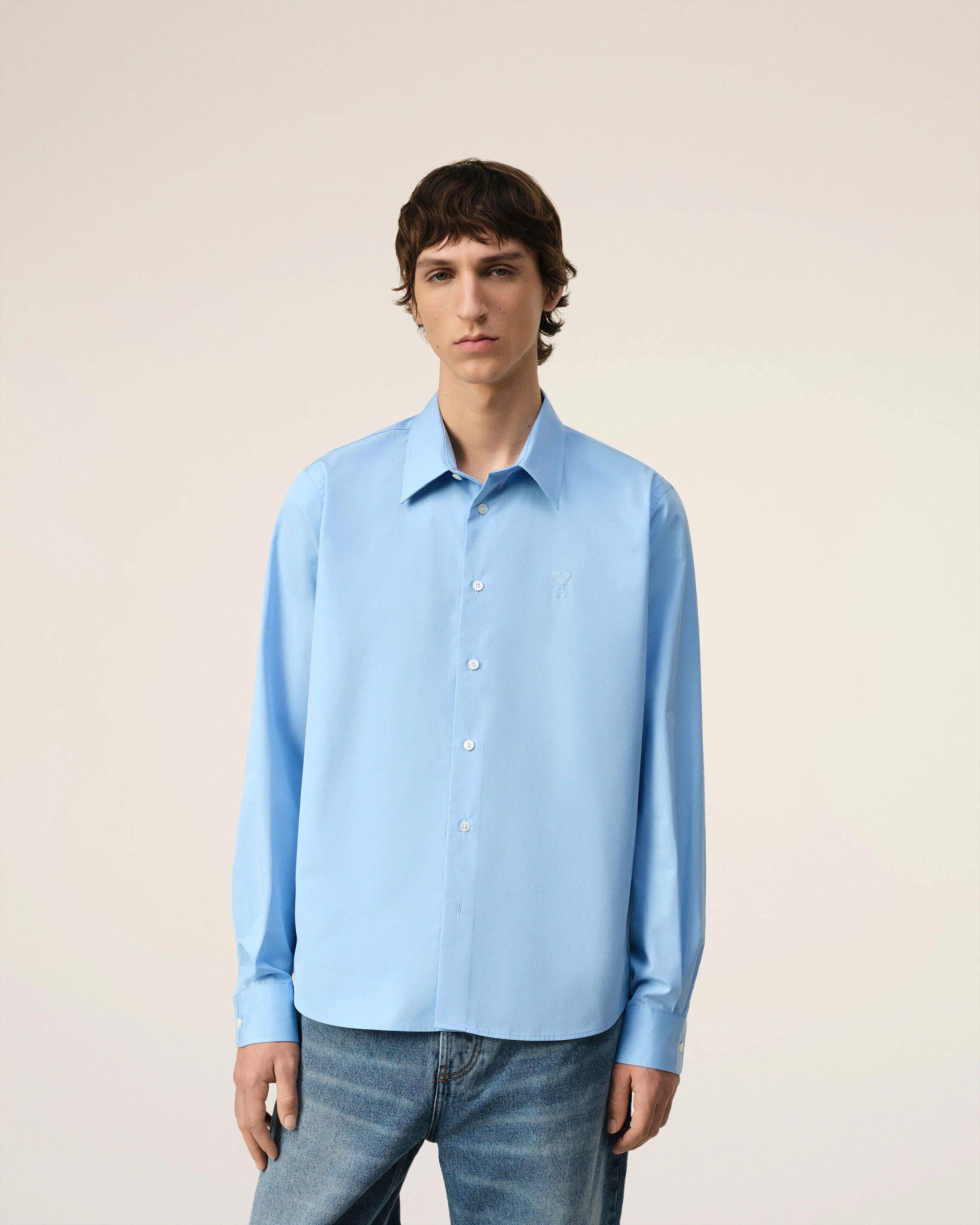 Chemise Classique Bleue Ami de Coeur En Coton - Image 3