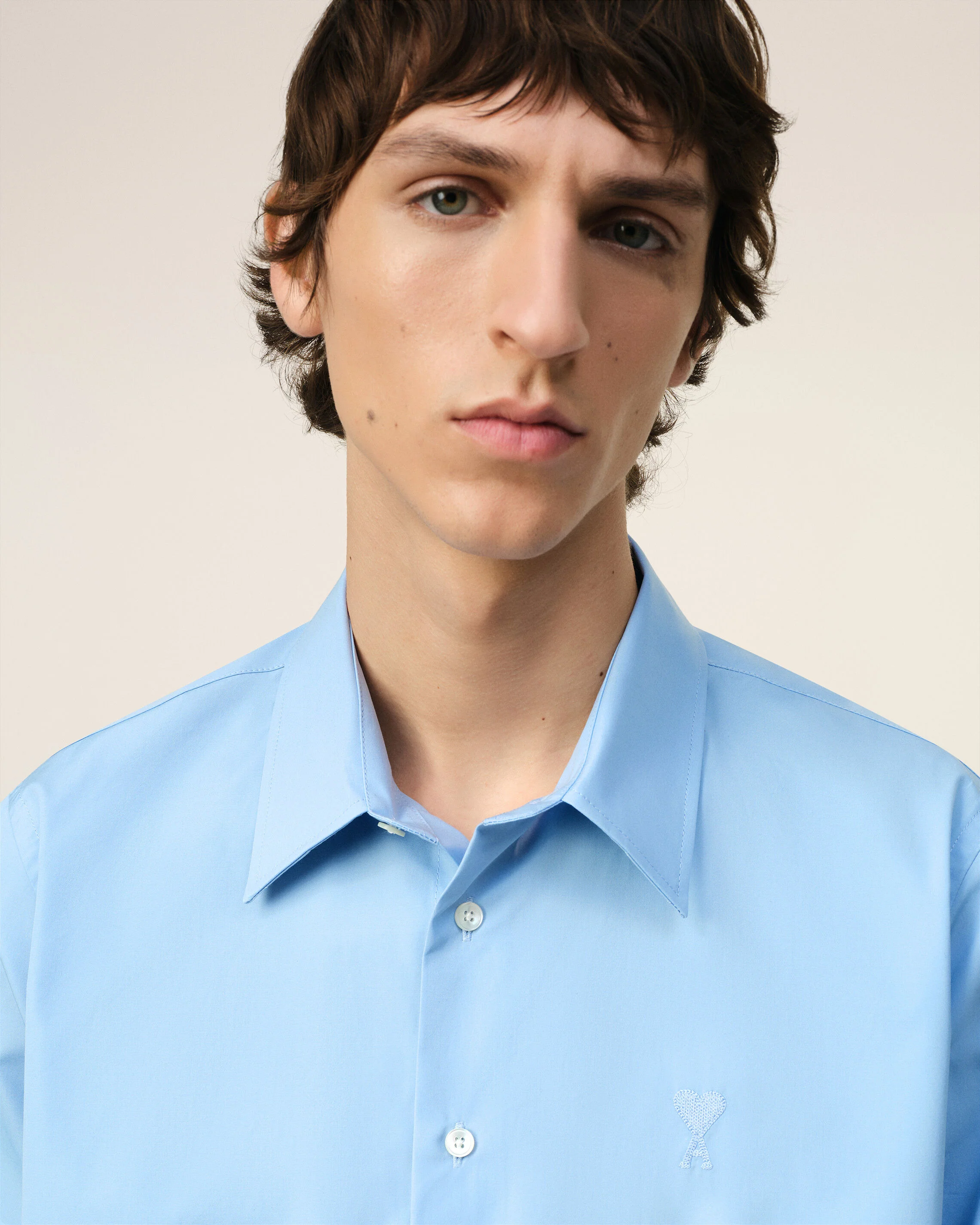Chemise Classique Bleue Ami de Coeur En Coton - Image 4