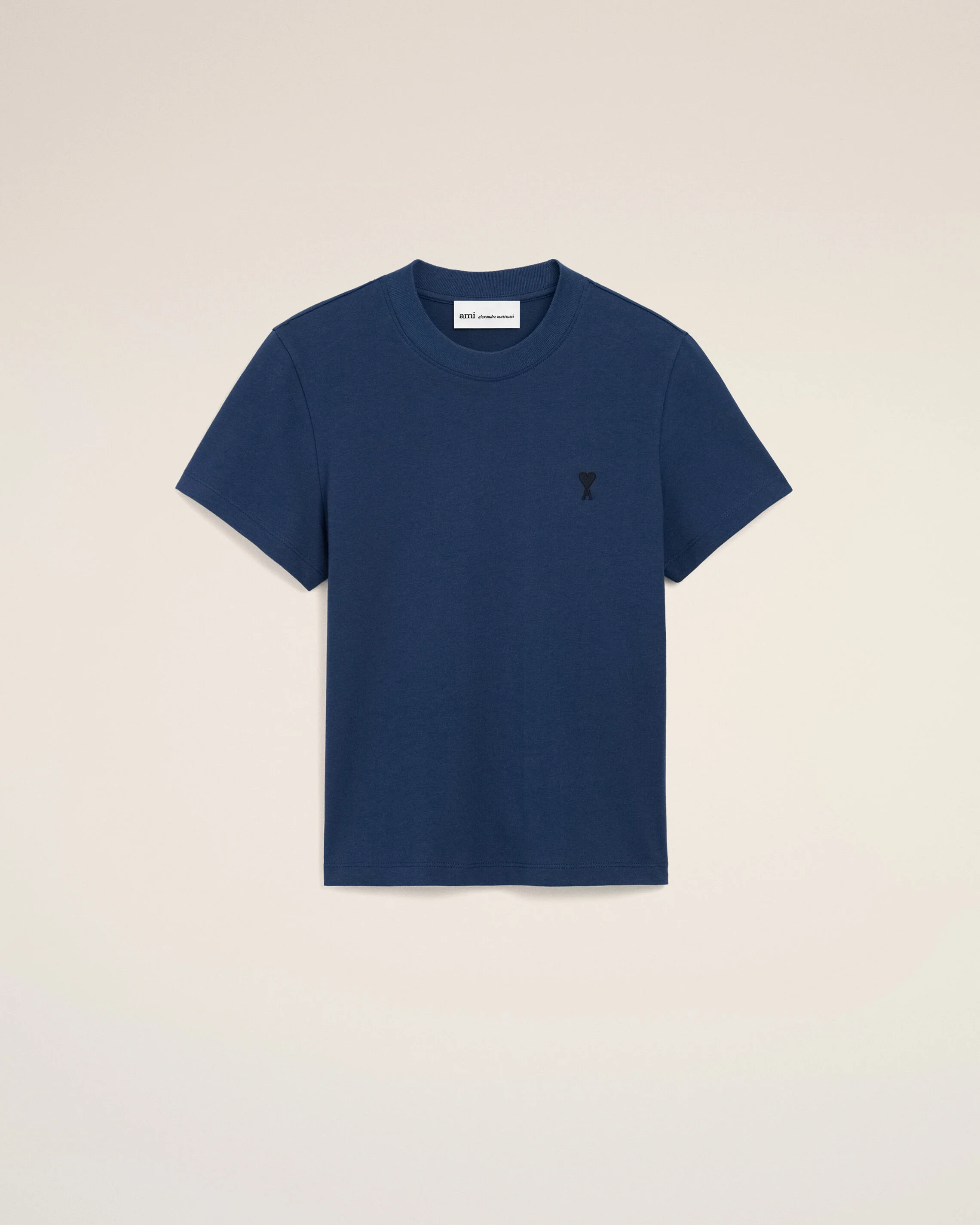 T-shirt Bleu Ami De Coeur Court en Coton