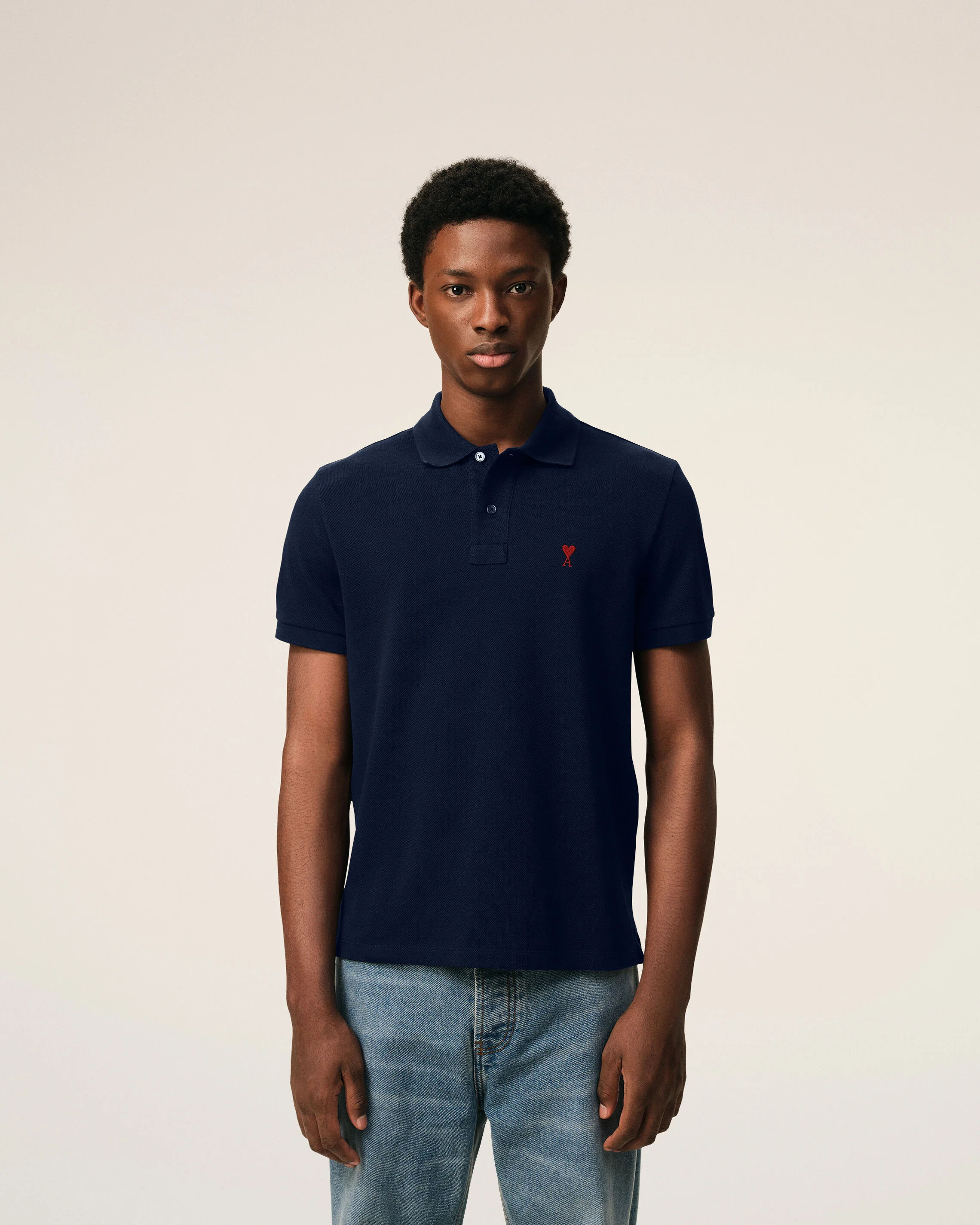 Polo bleu en coton Ami de Coeur - Image 3