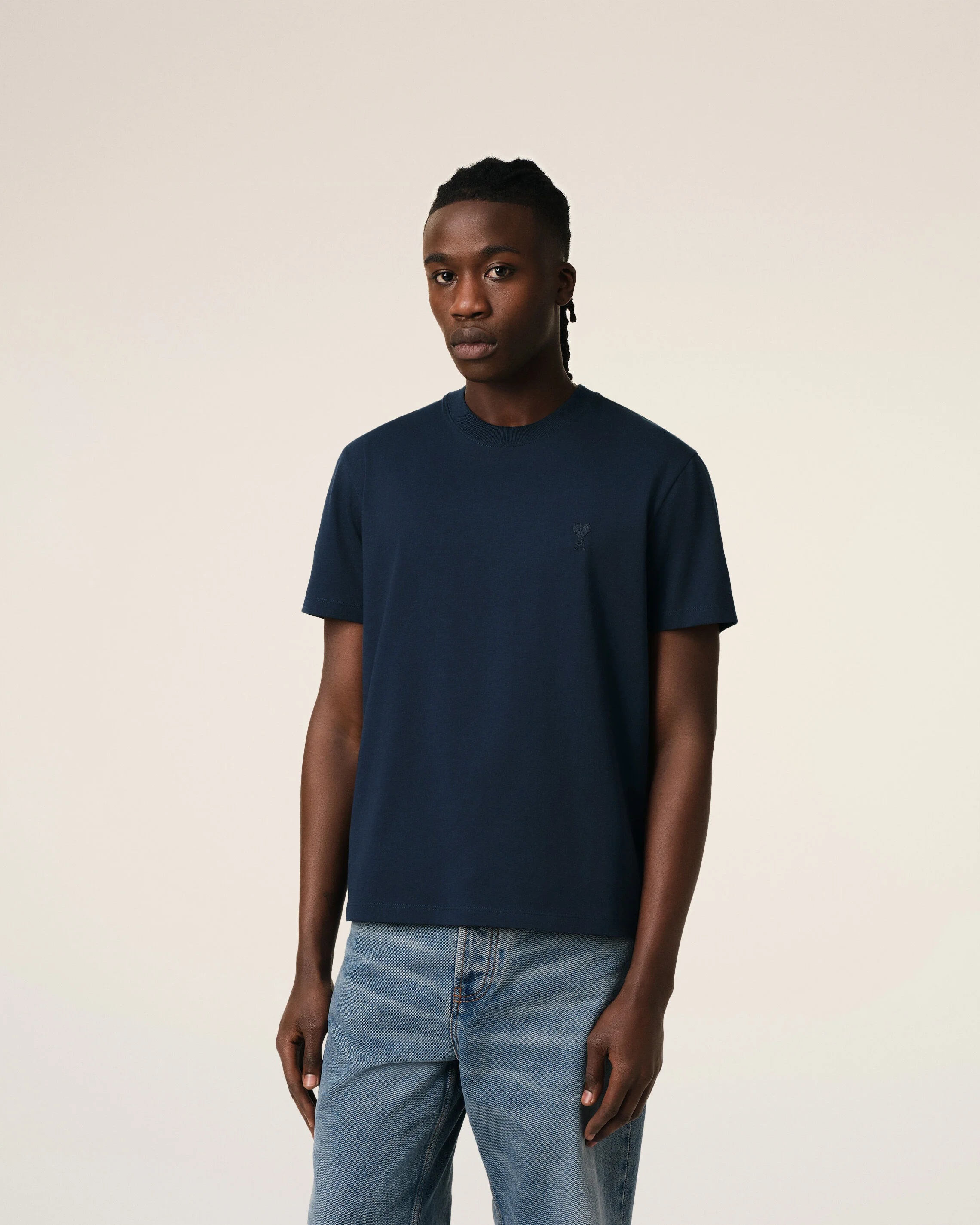 T-Shirt Bleu Marine Ami de Coeur En Coton - Image 3