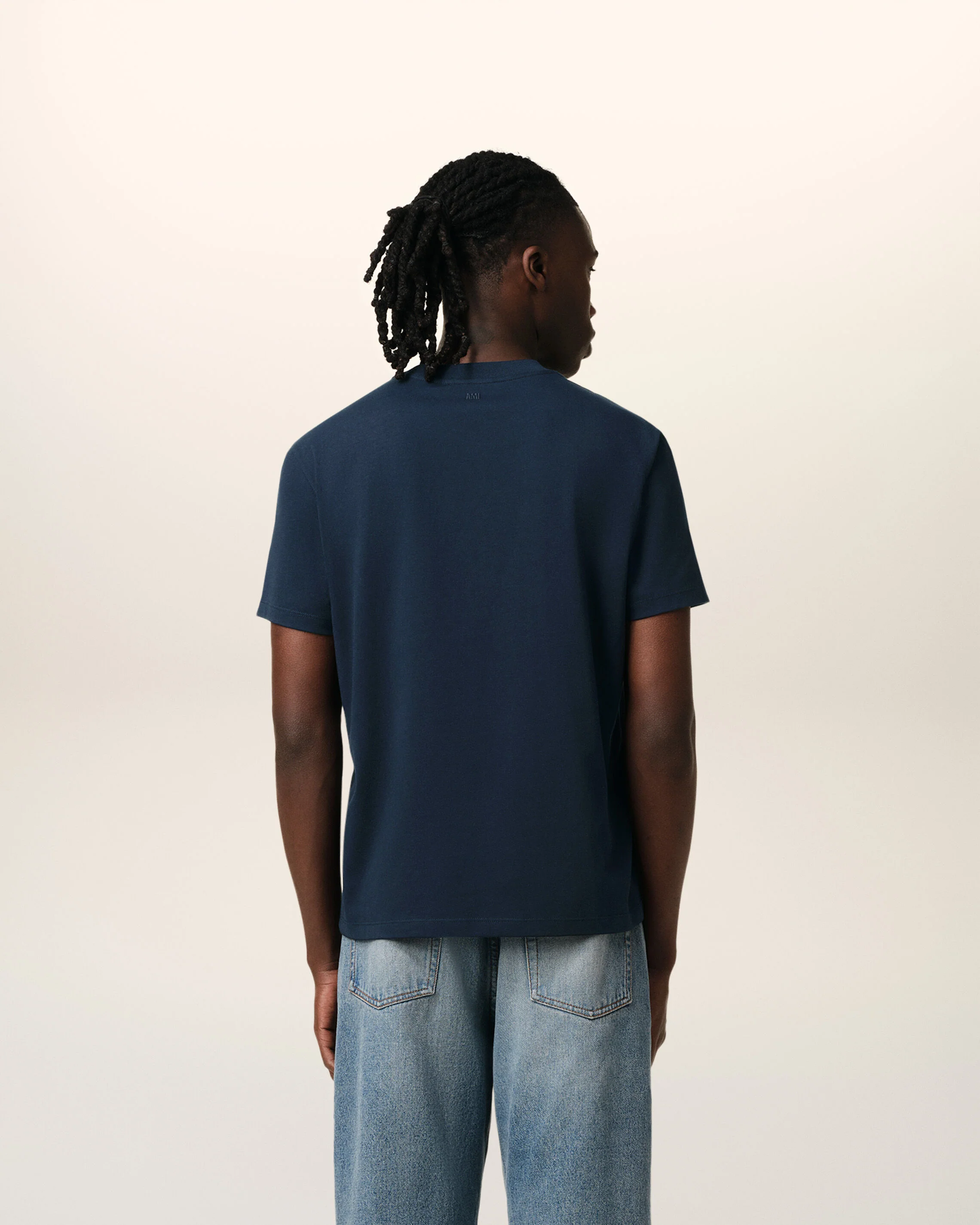 T-Shirt Bleu Marine Ami de Coeur En Coton - Image 5
