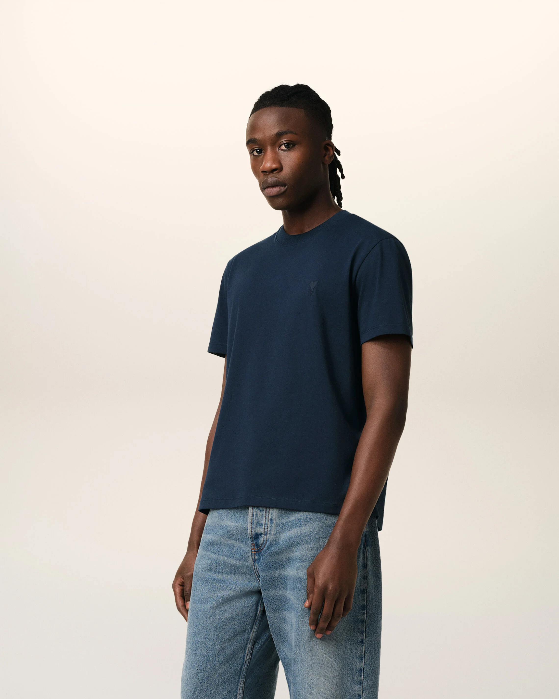 T-Shirt Bleu Marine Ami de Coeur En Coton - Image 6