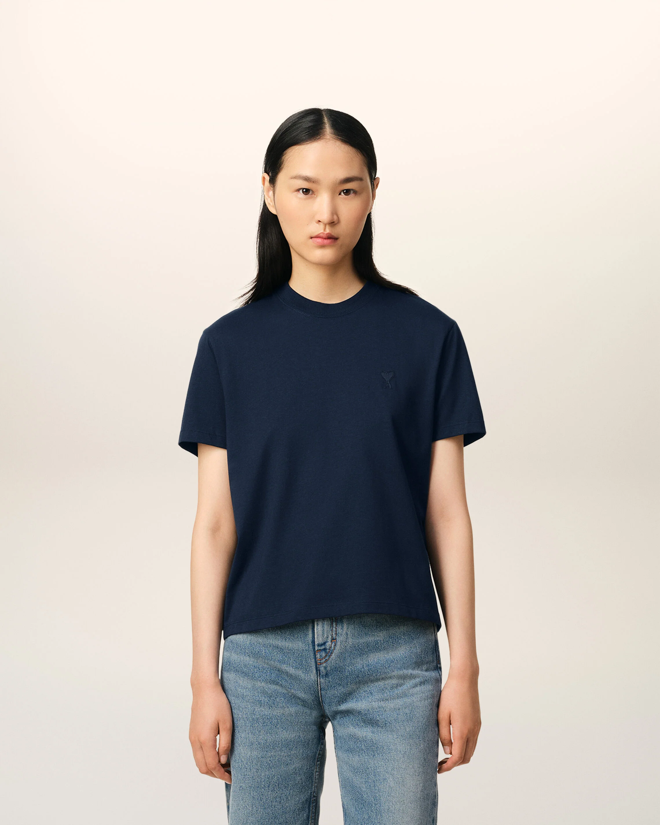 T-Shirt Bleu Marine Ami de Coeur En Coton - Image 8
