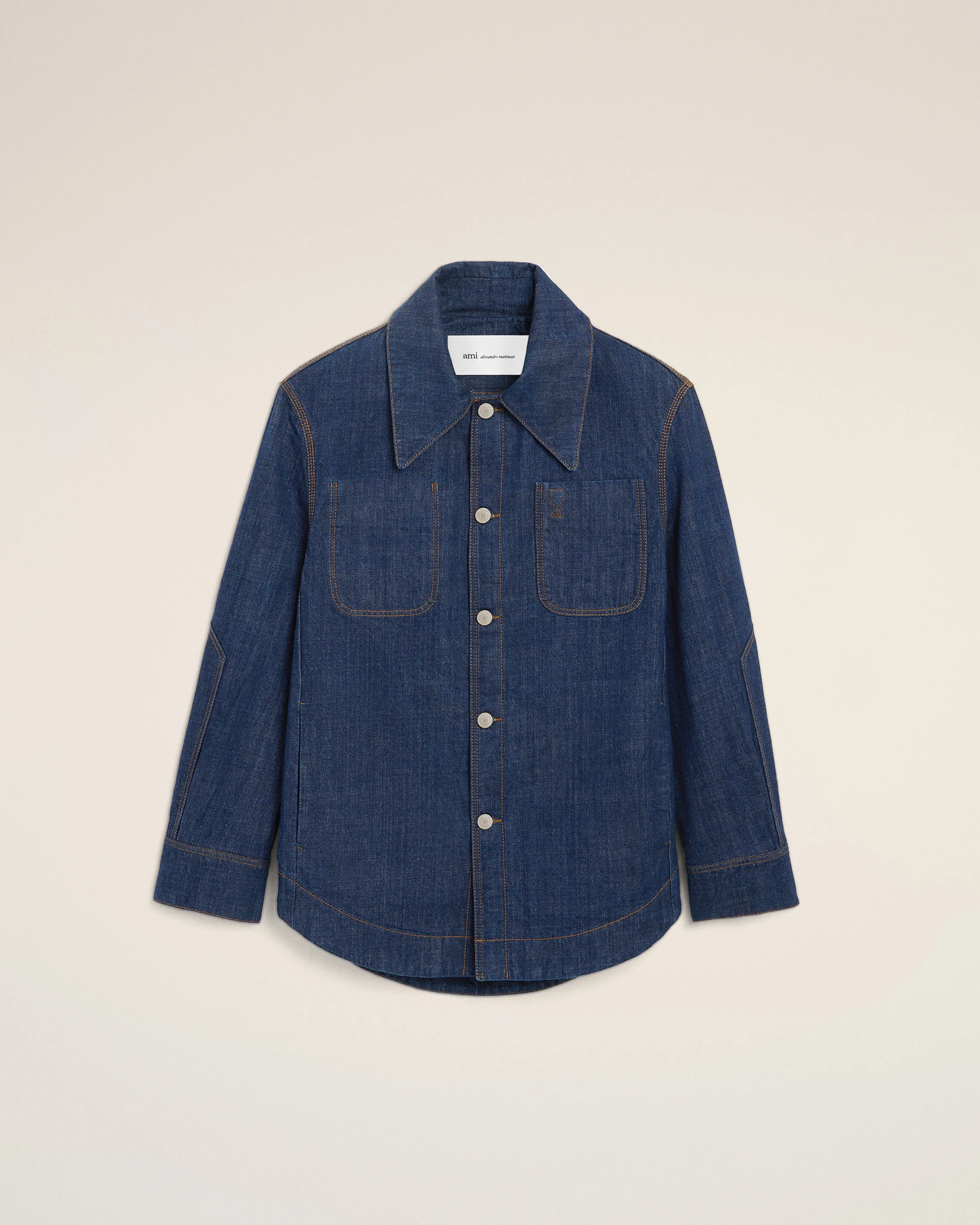 Surchemise Bleue Worker Ami De Coeur en Coton