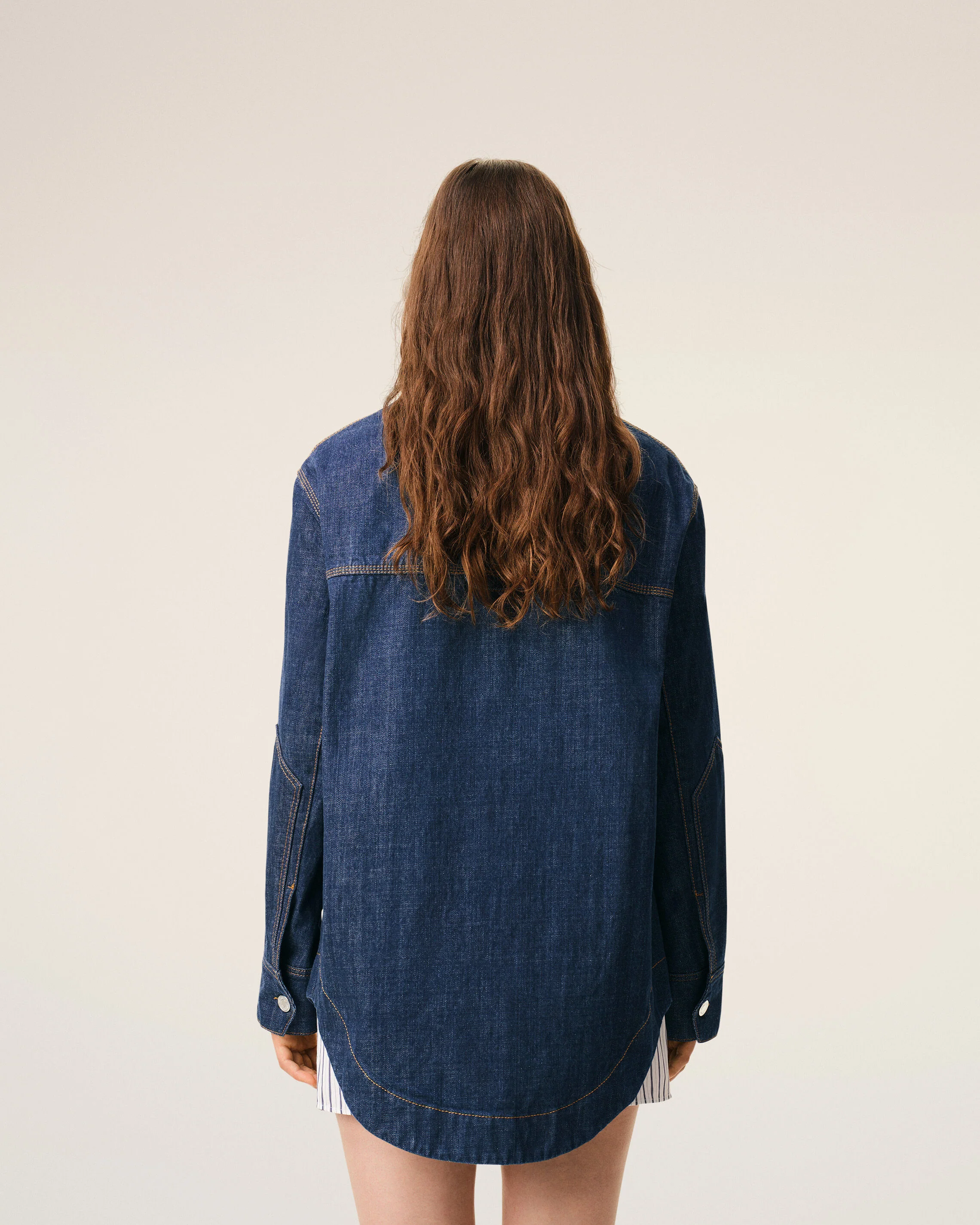 Surchemise Bleue Worker Ami De Coeur en Coton - Image 12