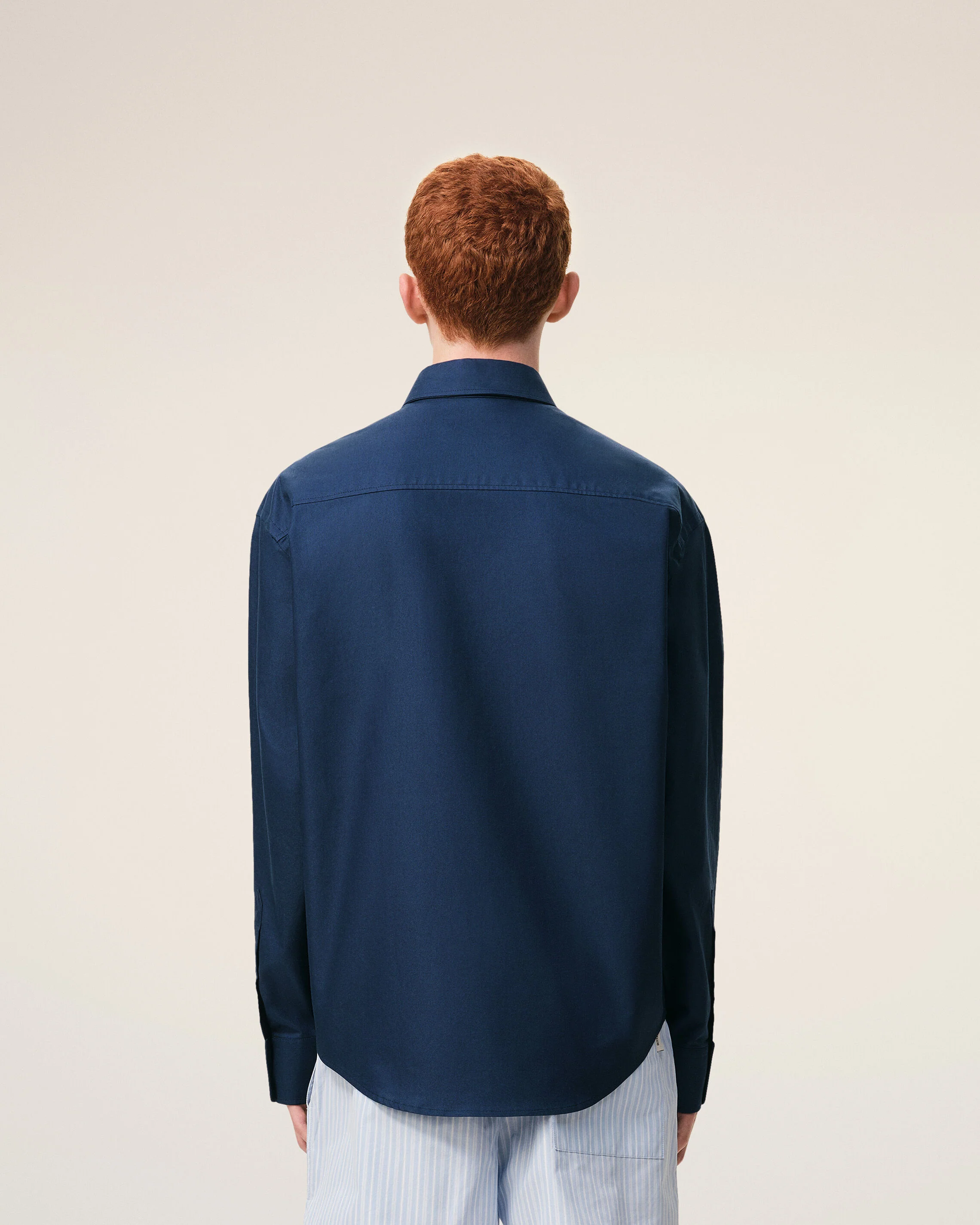 Chemise Boxy Bleue Ami De Coeur Brodé en Coton - Image 5