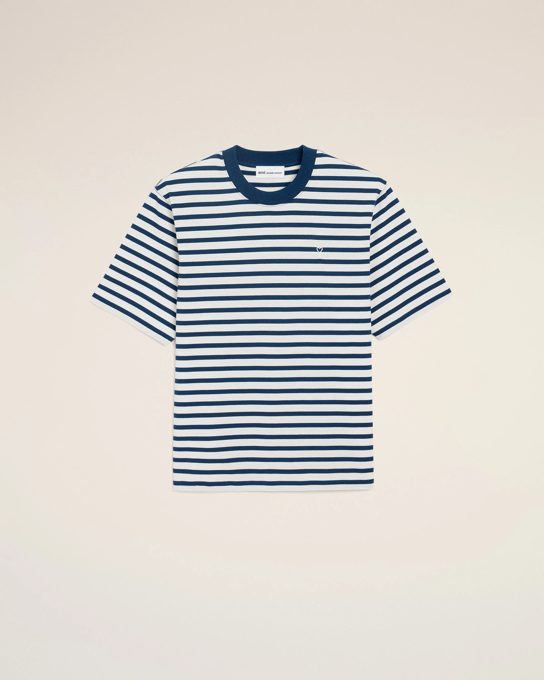 T-shirt Bleu Marinière Coupe Boxy Ami De Coeur en Coton - Image 7