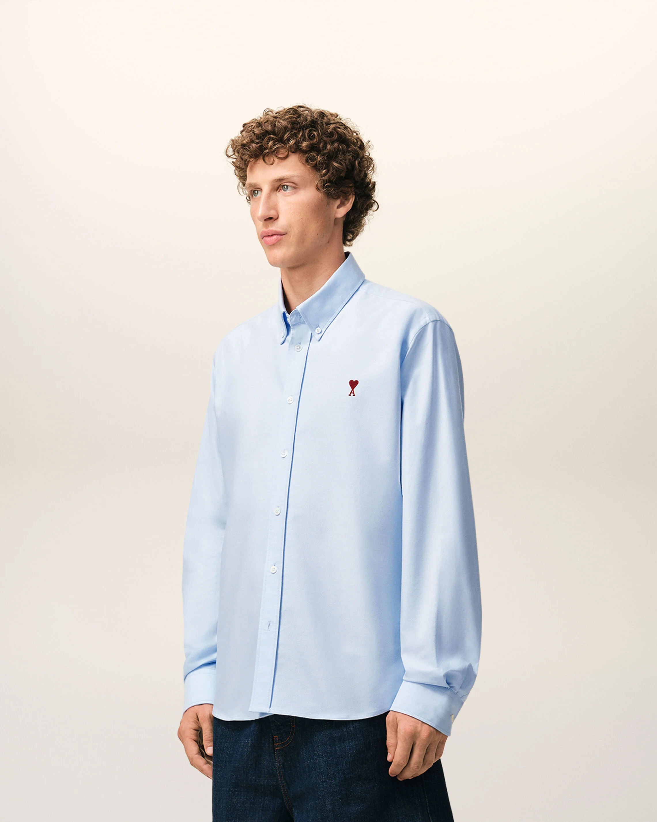 Chemise bleue en coton Ami de Coeur - Image 6