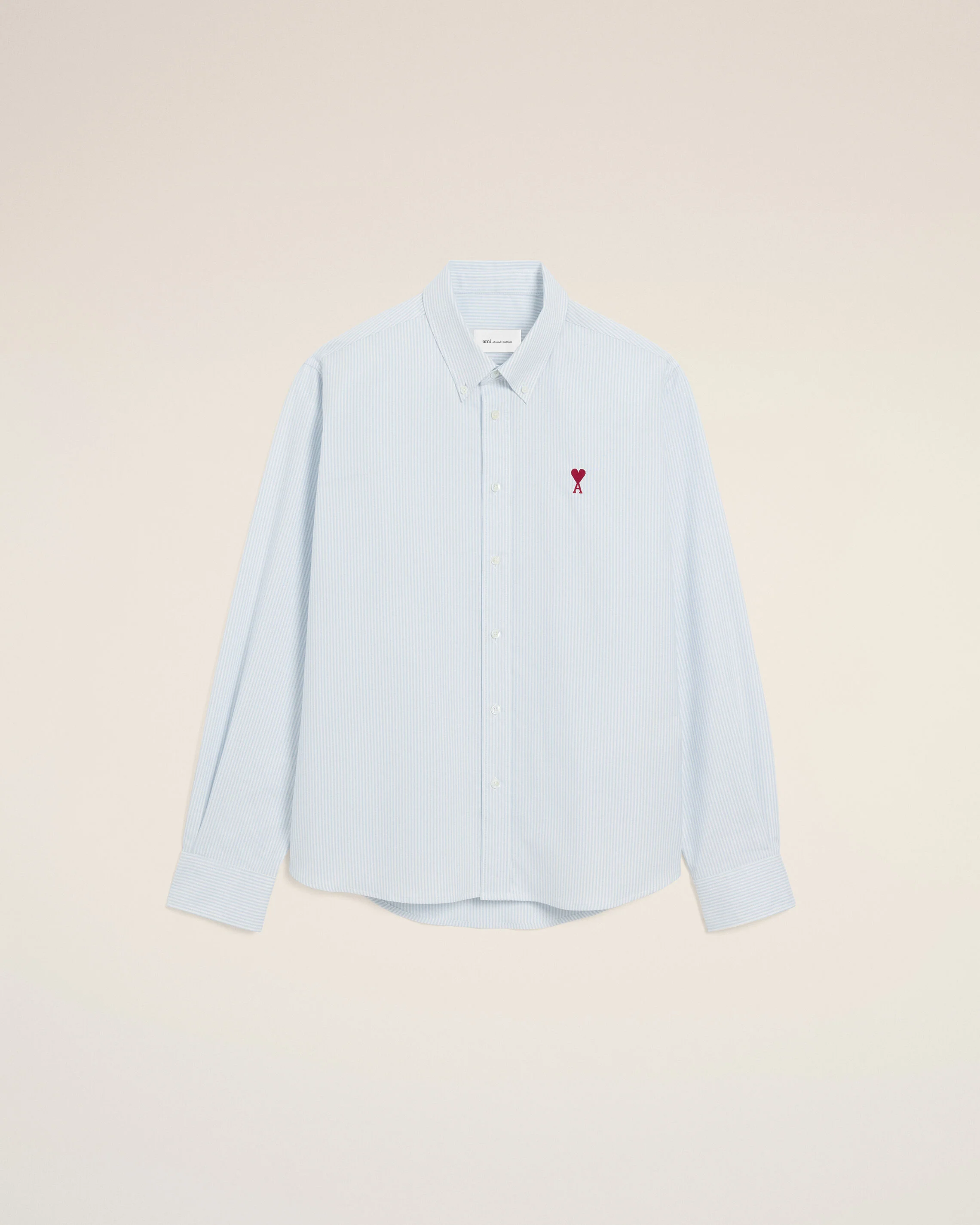 Chemise bleue en coton rayé Ami de Coeur - Image 7