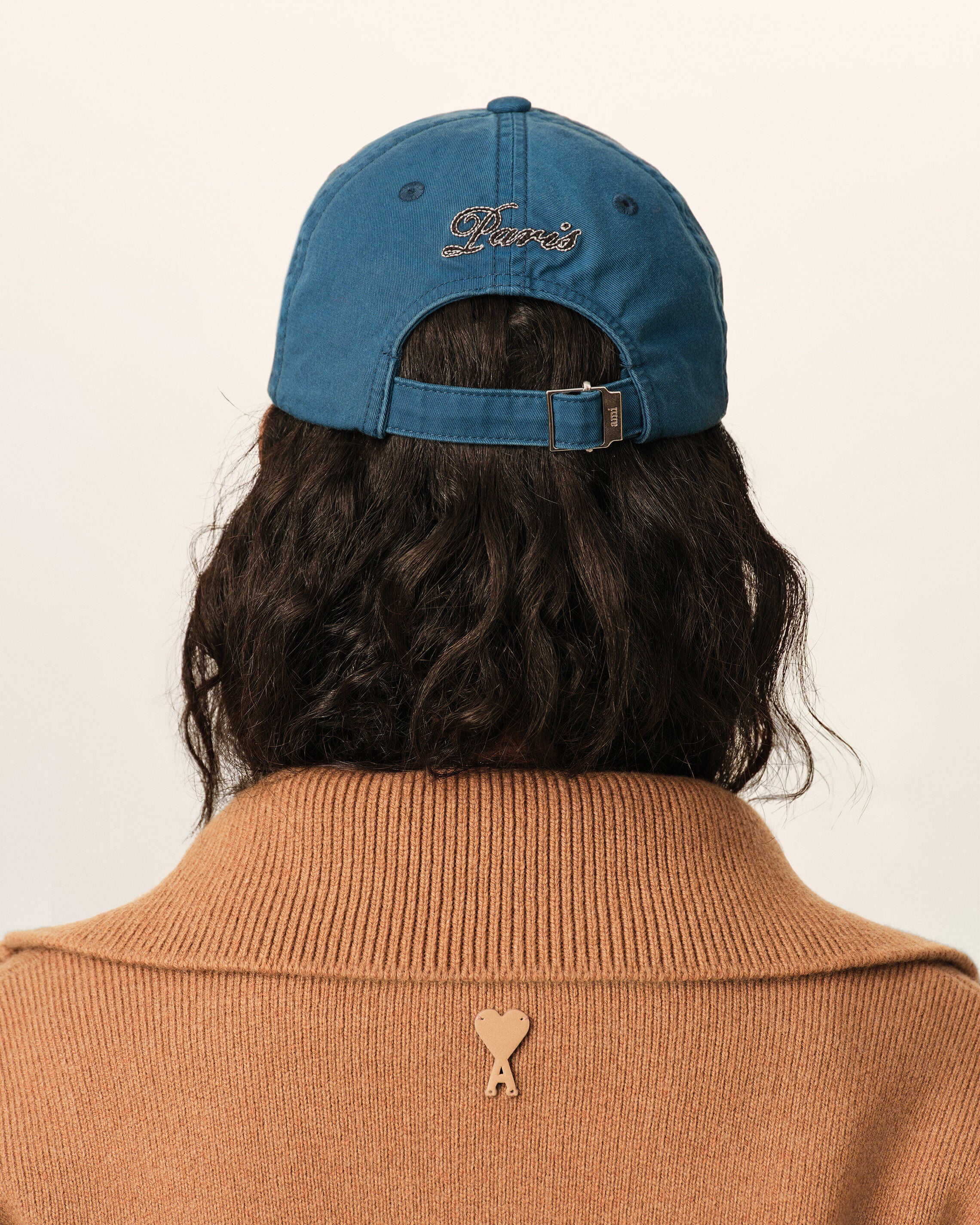Casquette bleue en coton broderie Ami Paris - Image 13