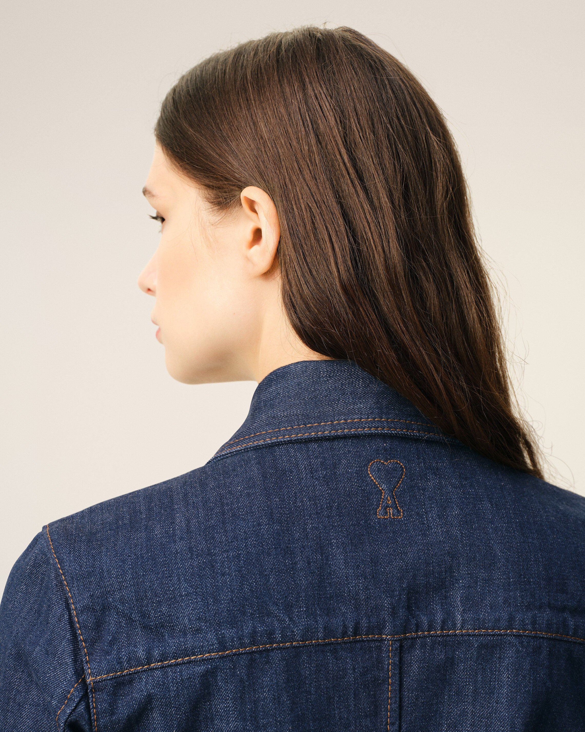 Chemise Bleue Col En Pointe en Coton - Image 4