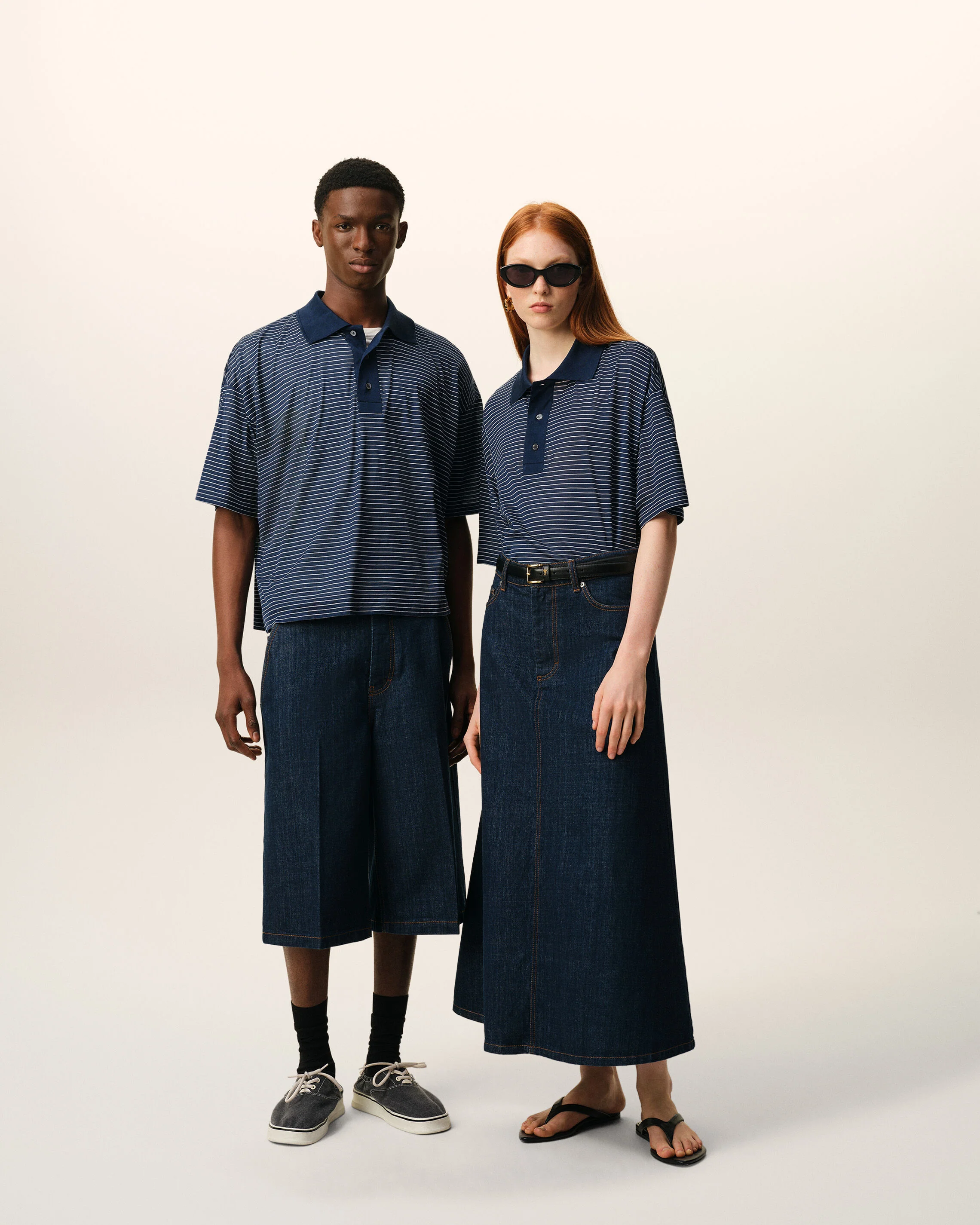 Polo Bleu Rayé Ami De Coeur en Coton - Image 14
