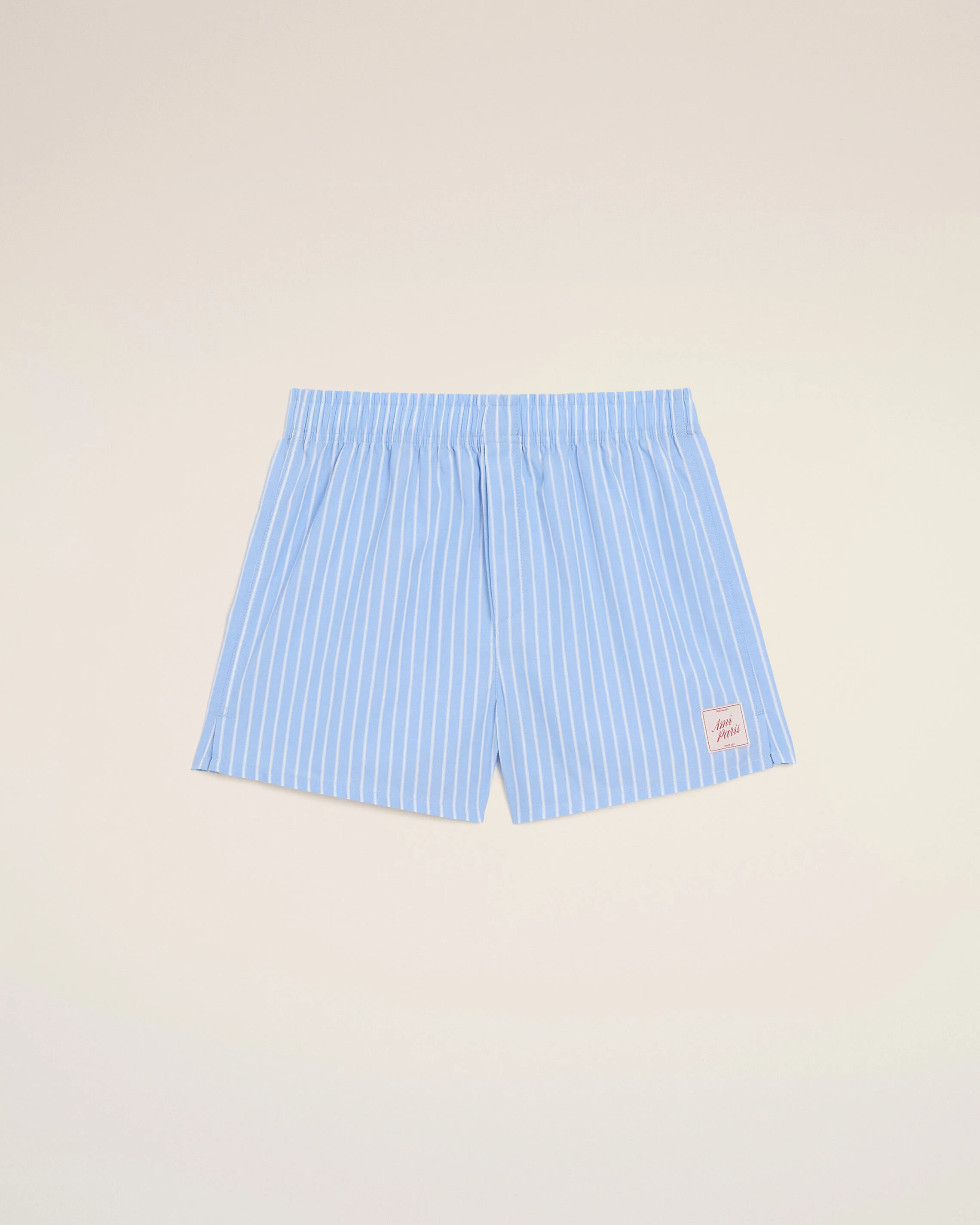 Short Rayé Bleu en Coton