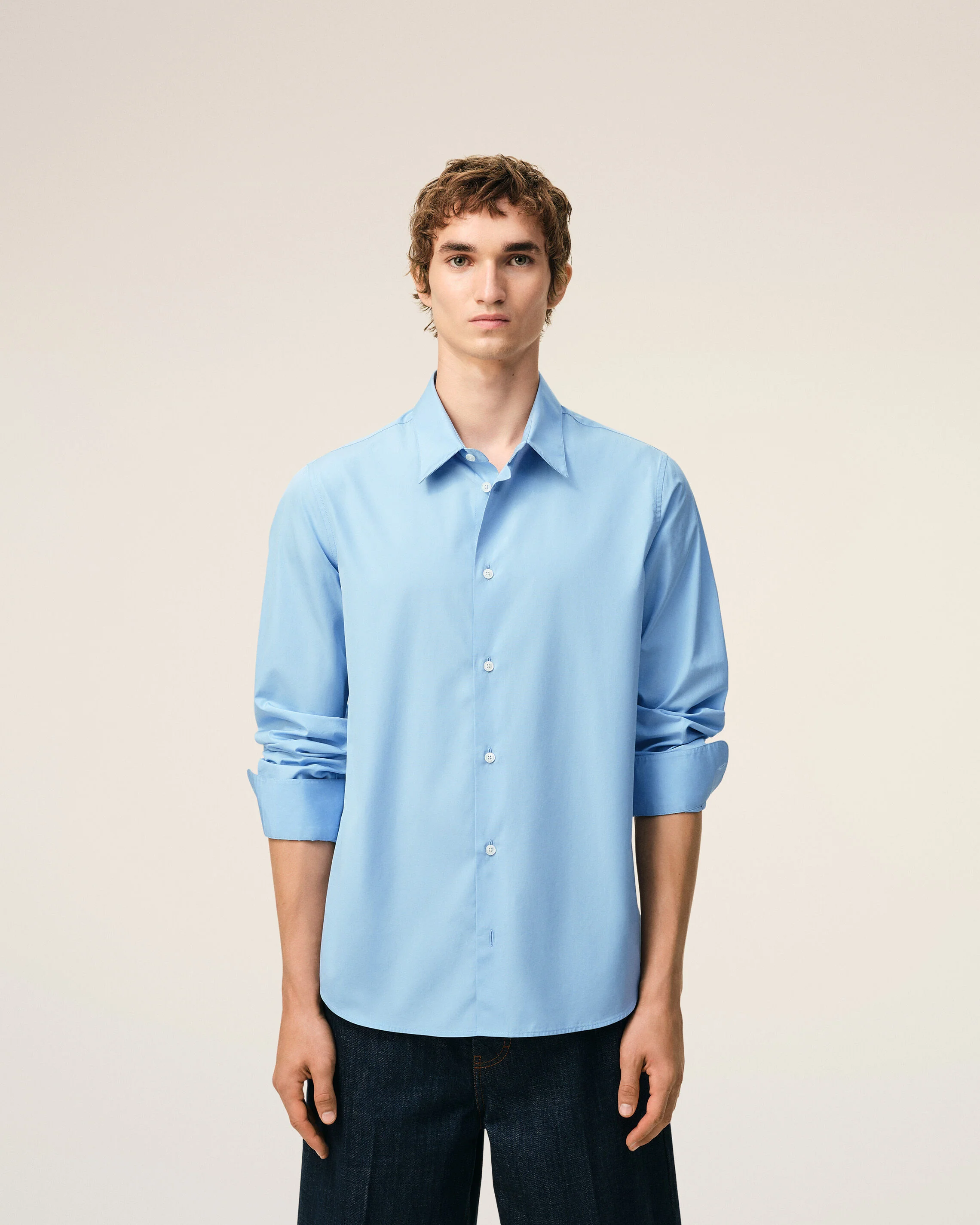 Chemise Tailor Bleu Ami De Coeur Brodé en Coton - Image 3