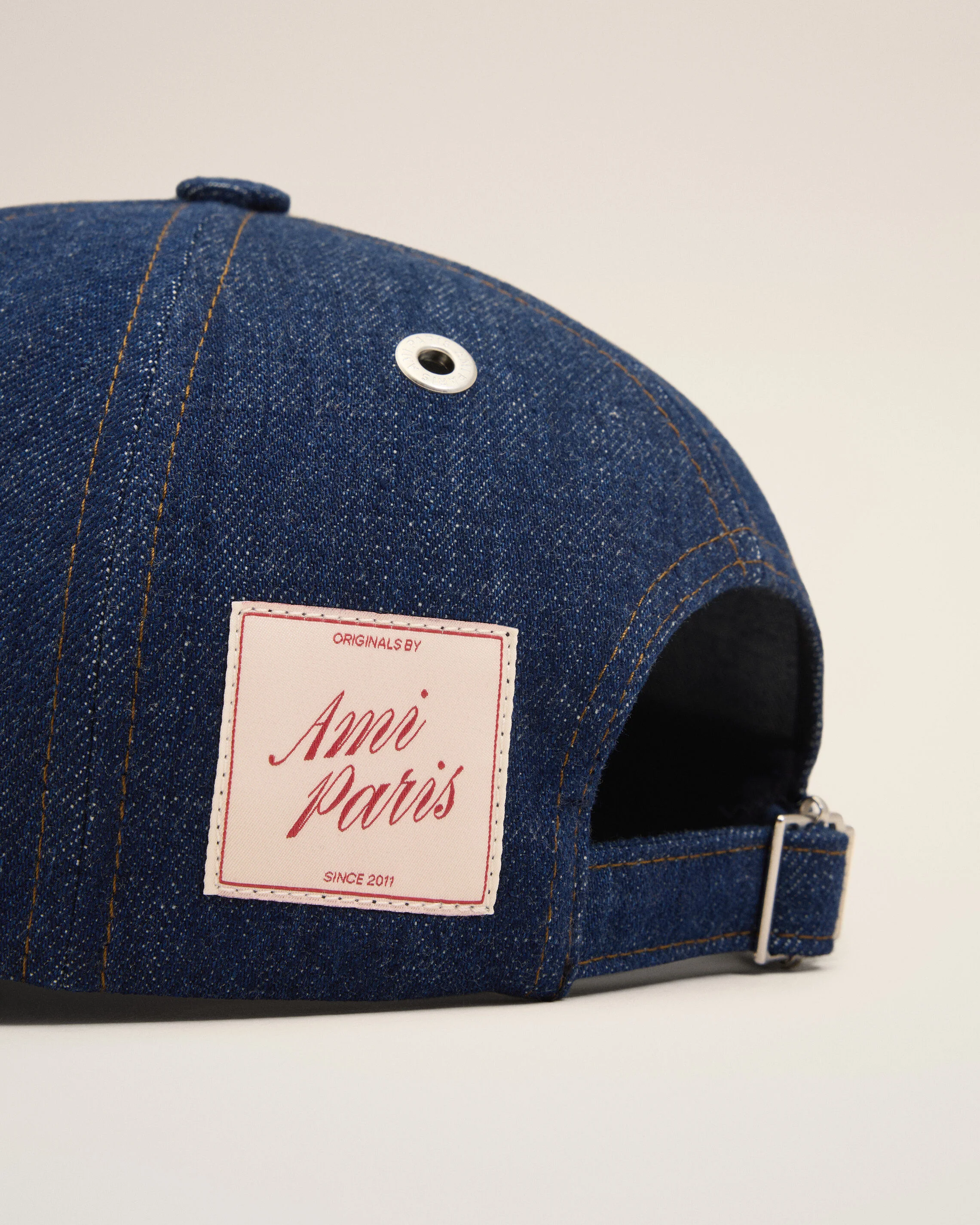 Casquette Bleue Empiècement Côté Ami Paris en Denim - Image 9