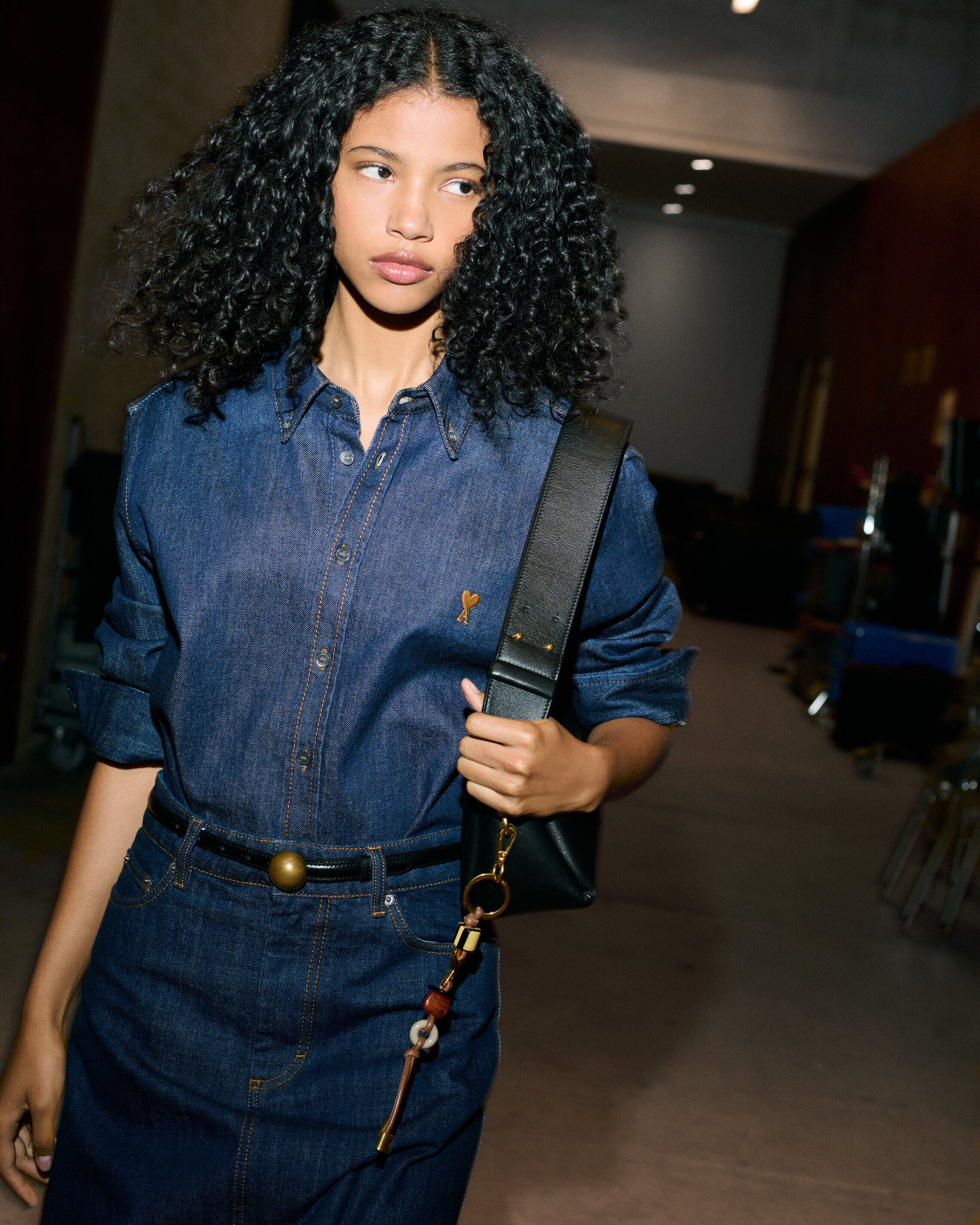 Chemise Denim Bleu Ami De Coeur en Coton - Image 13