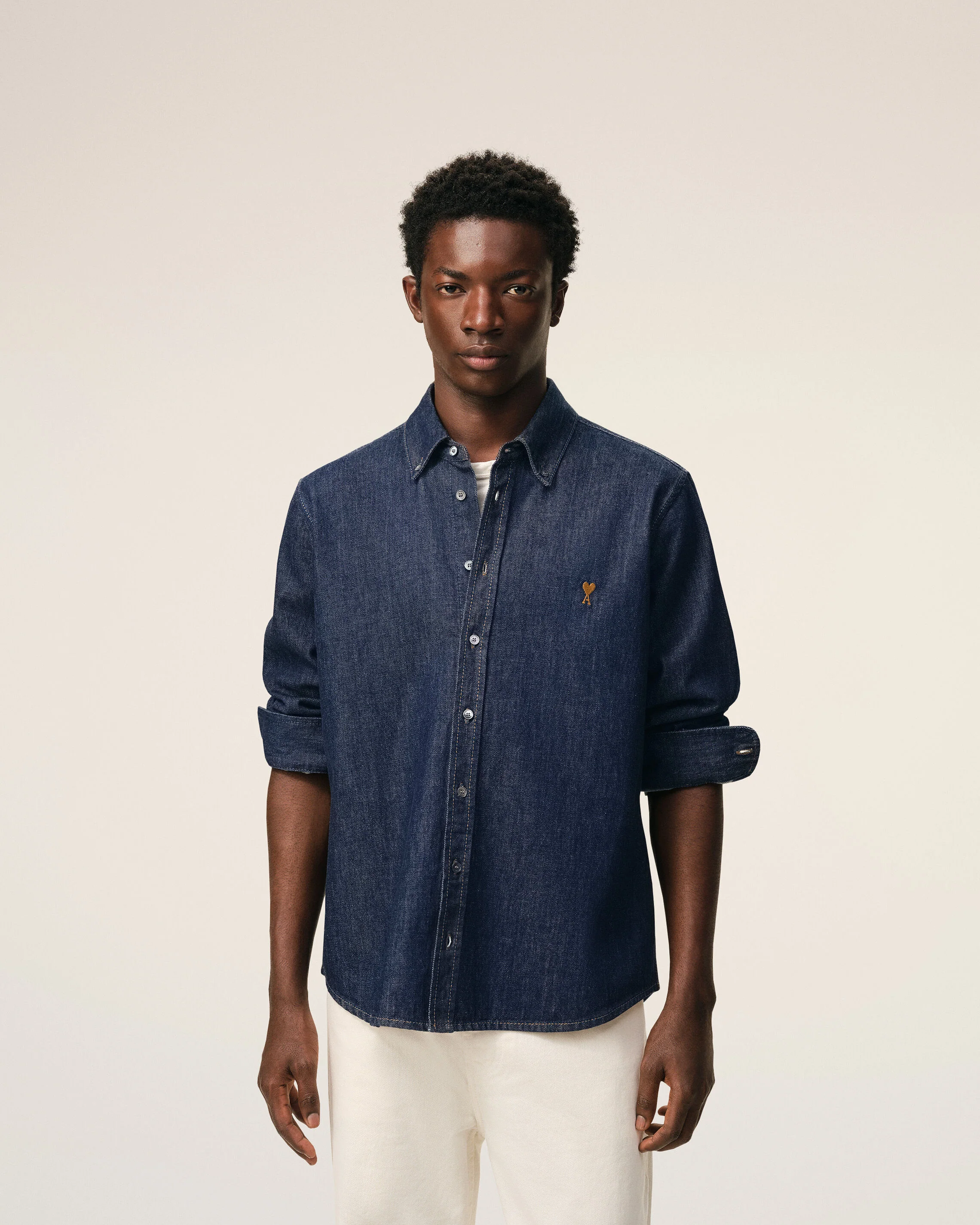 Chemise Denim Bleu Ami De Coeur en Coton - Image 3