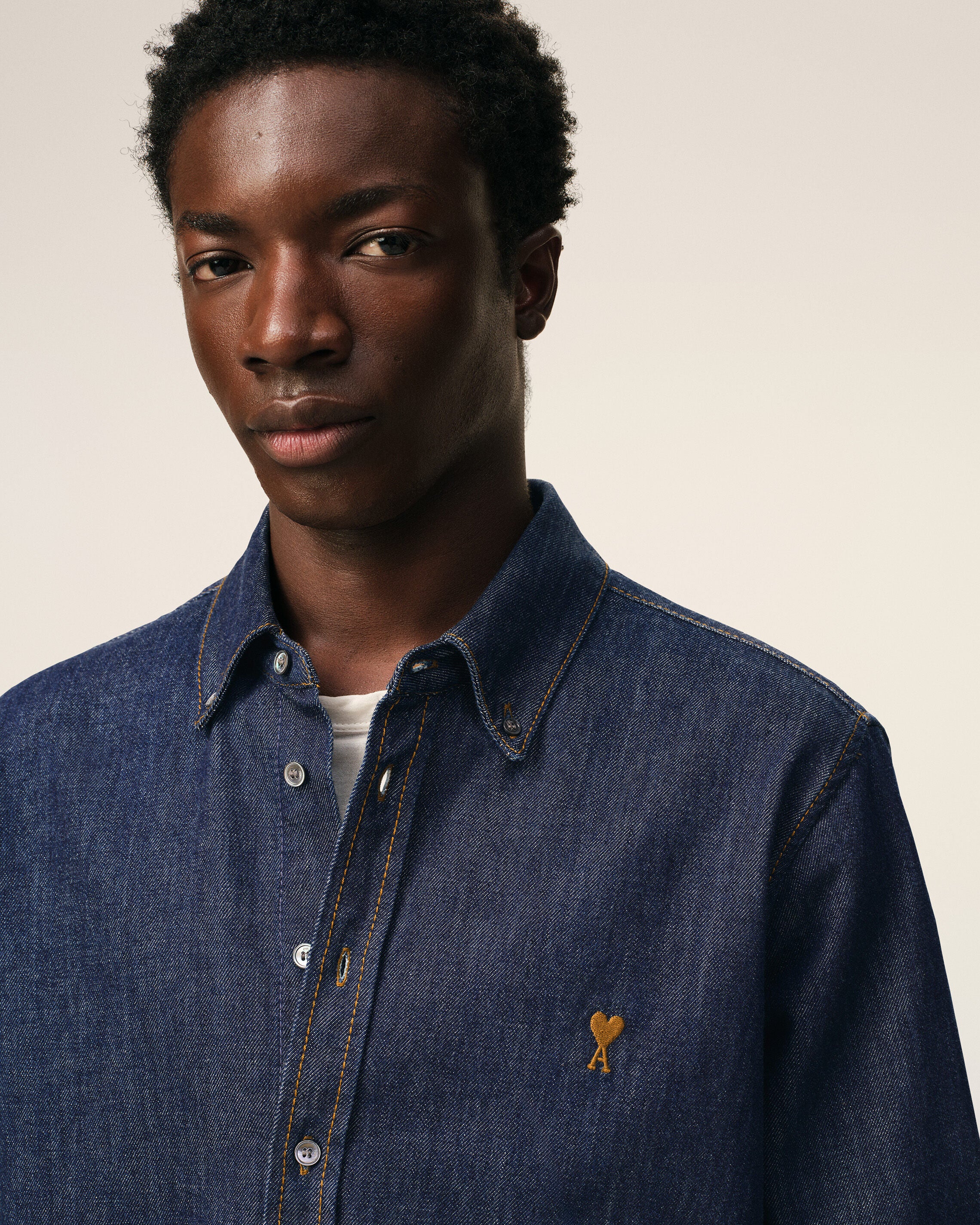Chemise Denim Bleu Ami De Coeur en Coton - Image 4