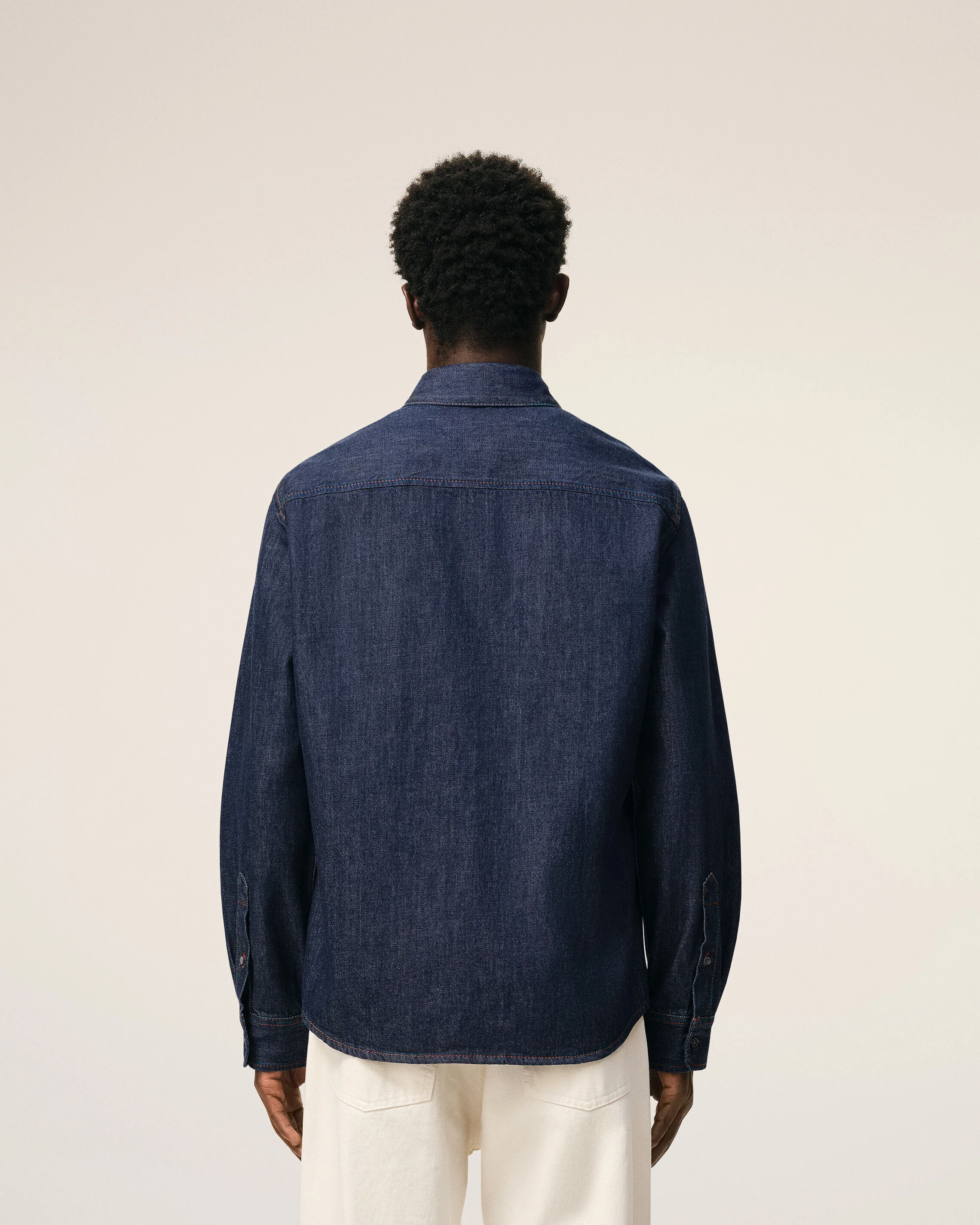 Chemise Denim Bleu Ami De Coeur en Coton - Image 5