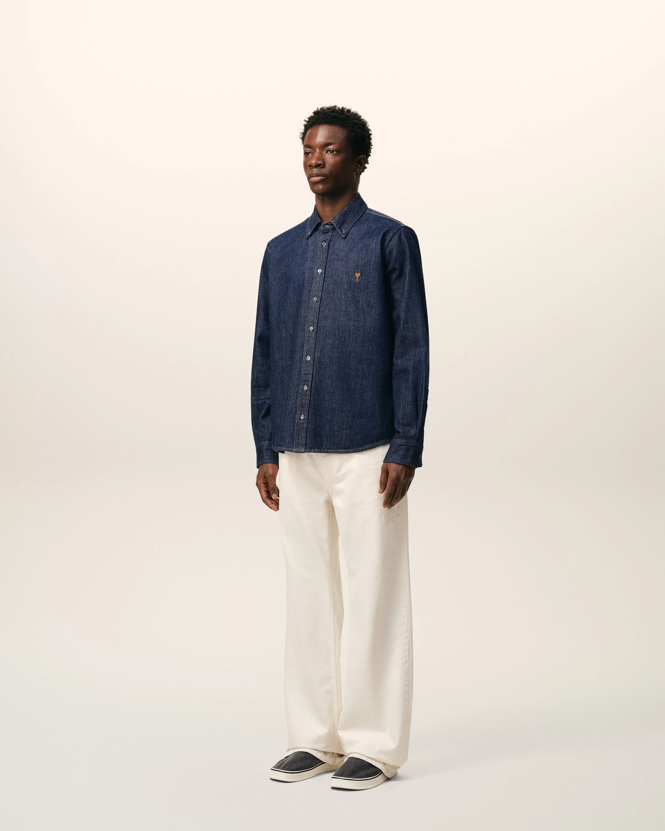 Chemise Denim Bleu Ami De Coeur en Coton - Image 6