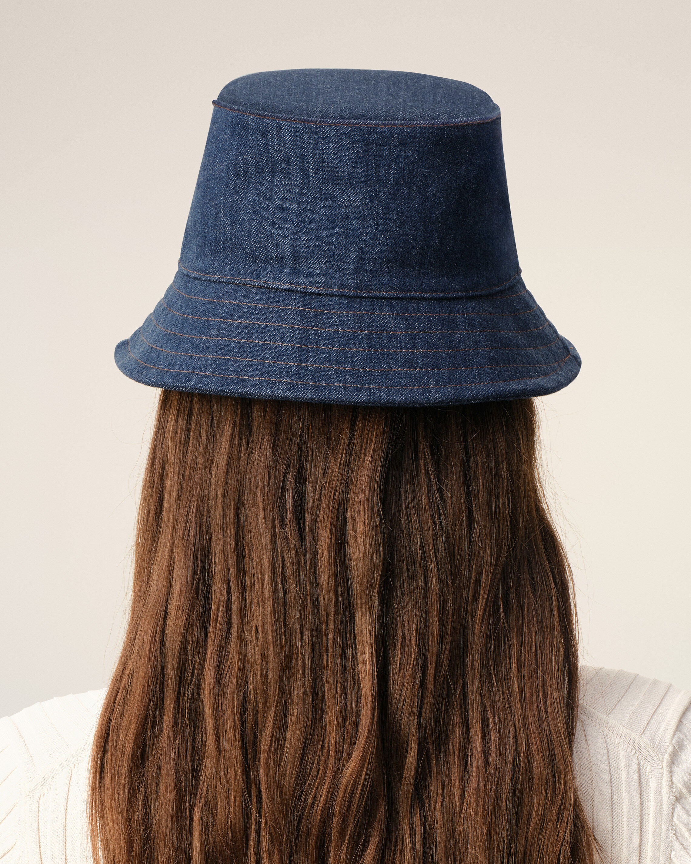 Bob Bleu Denim Empiècement Ami Paris Héritage en Coton - Image 12