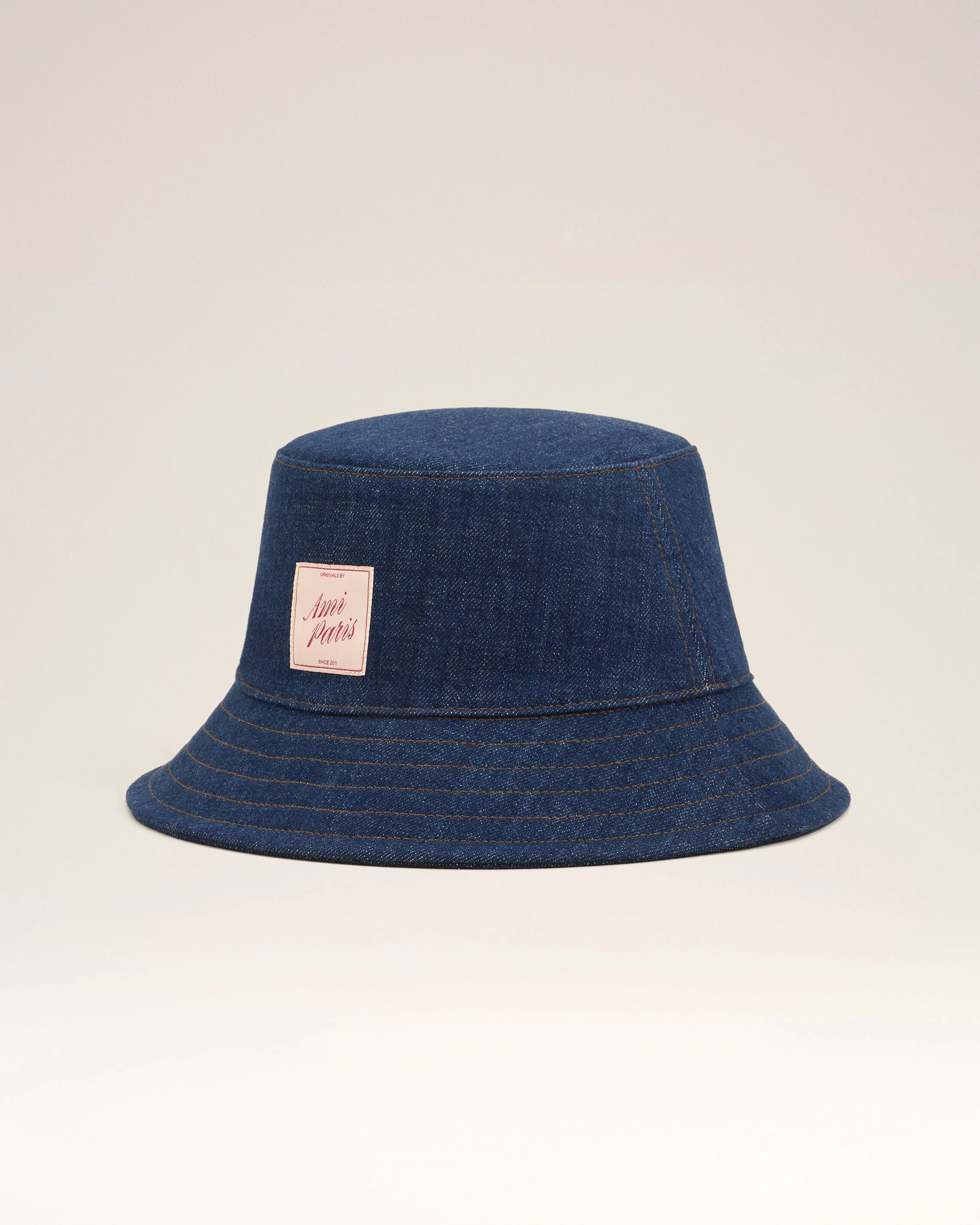Bob Bleu Denim Empiècement Ami Paris Héritage en Coton - Image 7