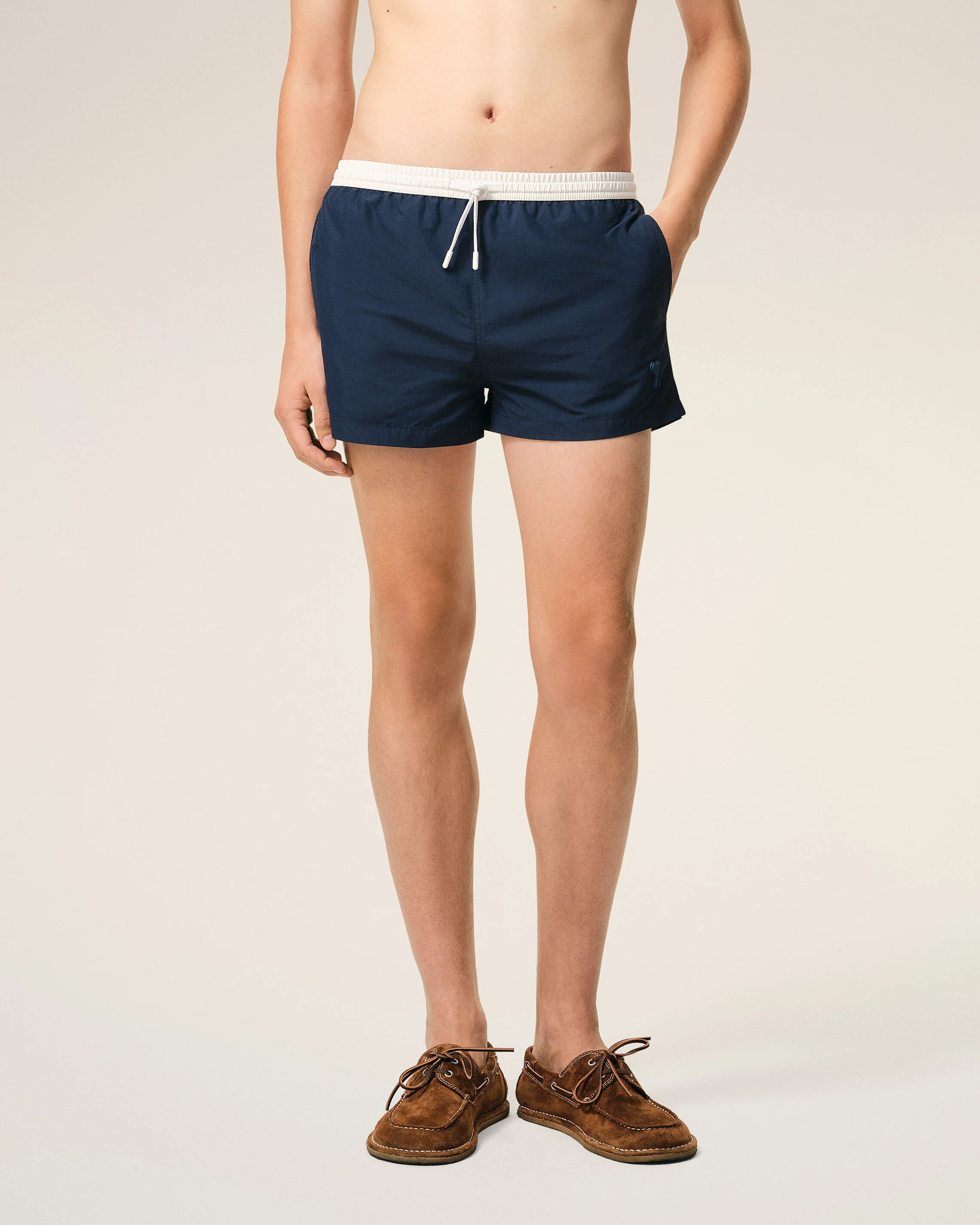 Maillot De Bain Court Bleu en Nylon - Image 3