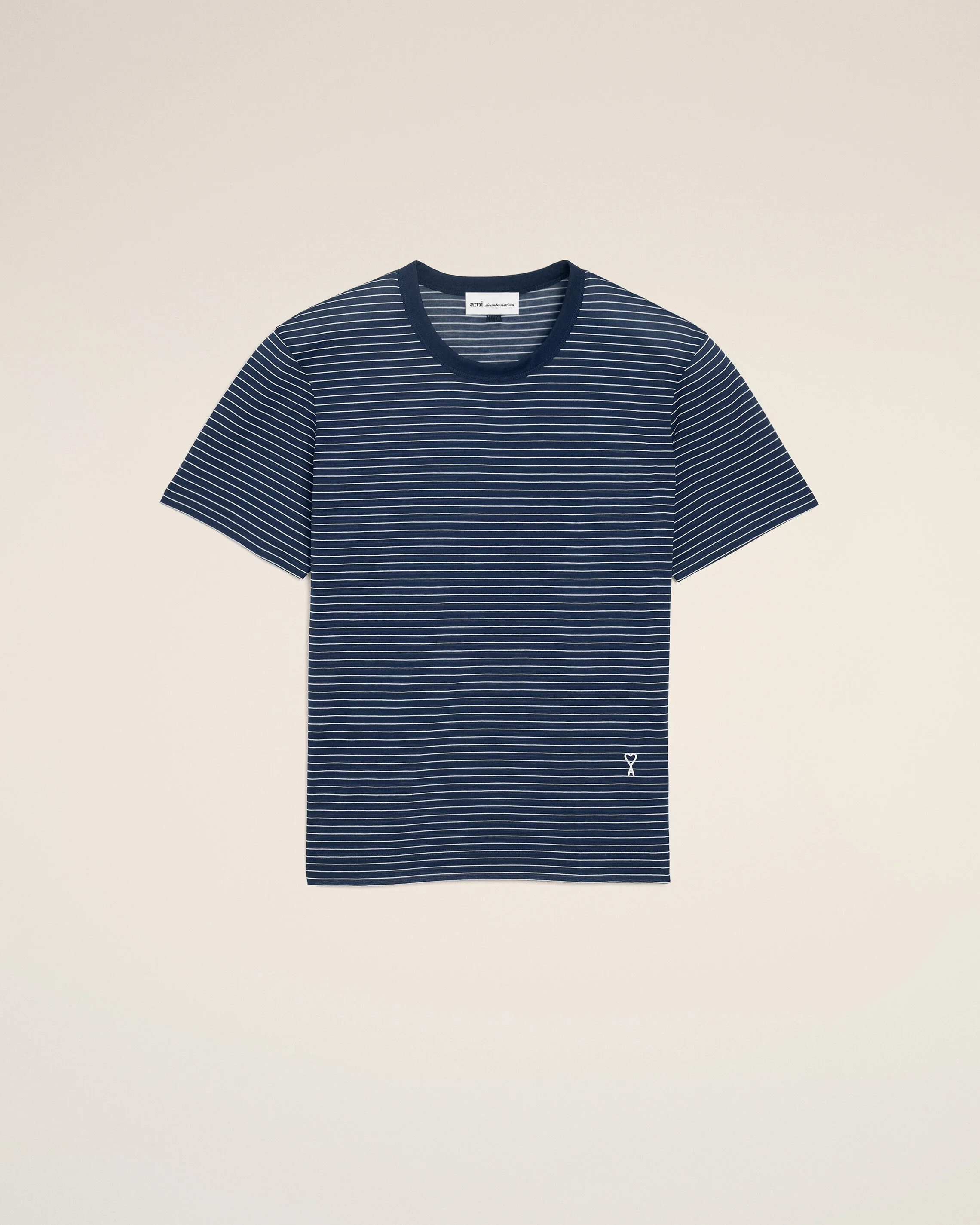 T-shirt Rayé Bleu Ami De Coeur en Coton
