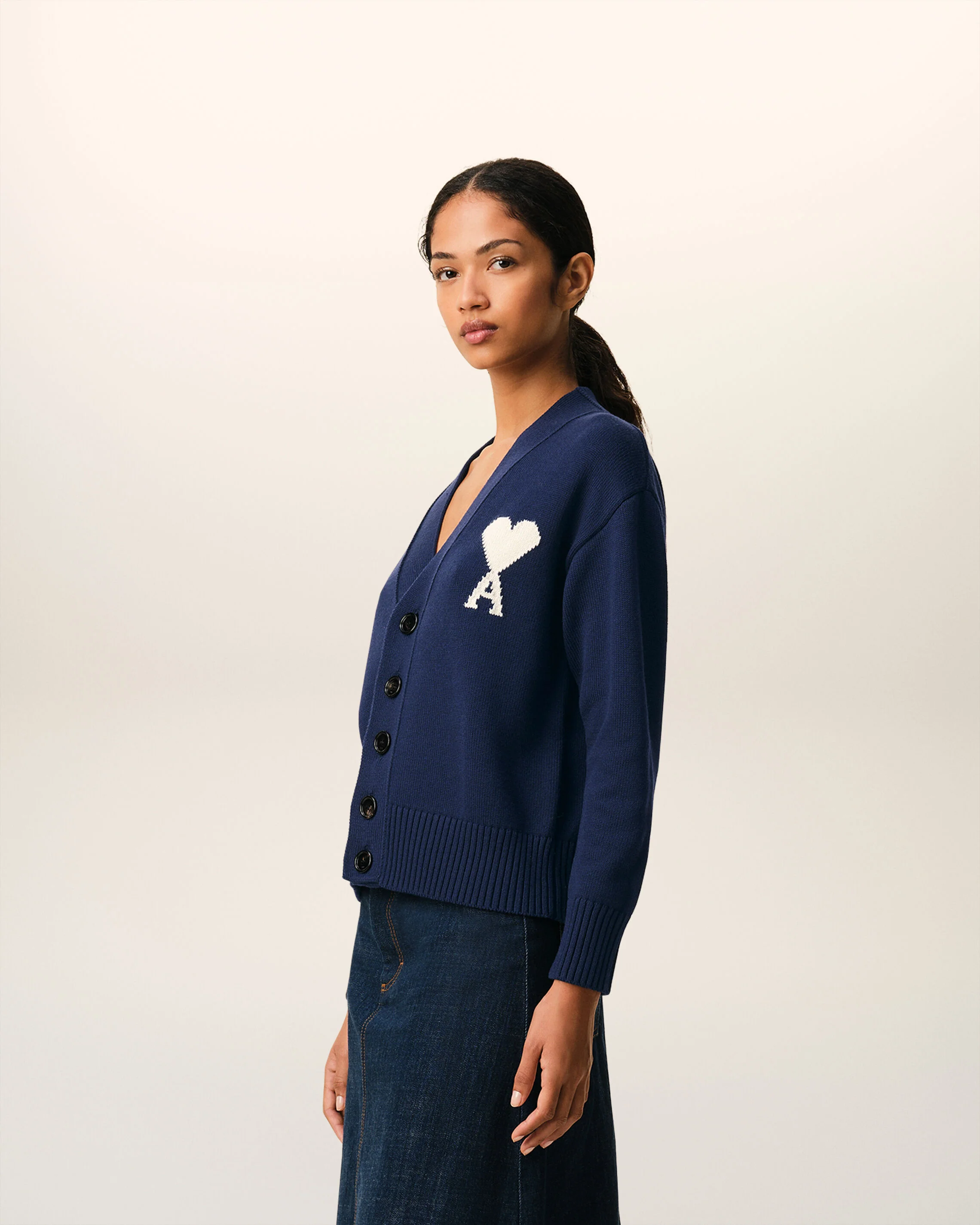 Cardigan Bleu Ami De Coeur en Laine - Image 12