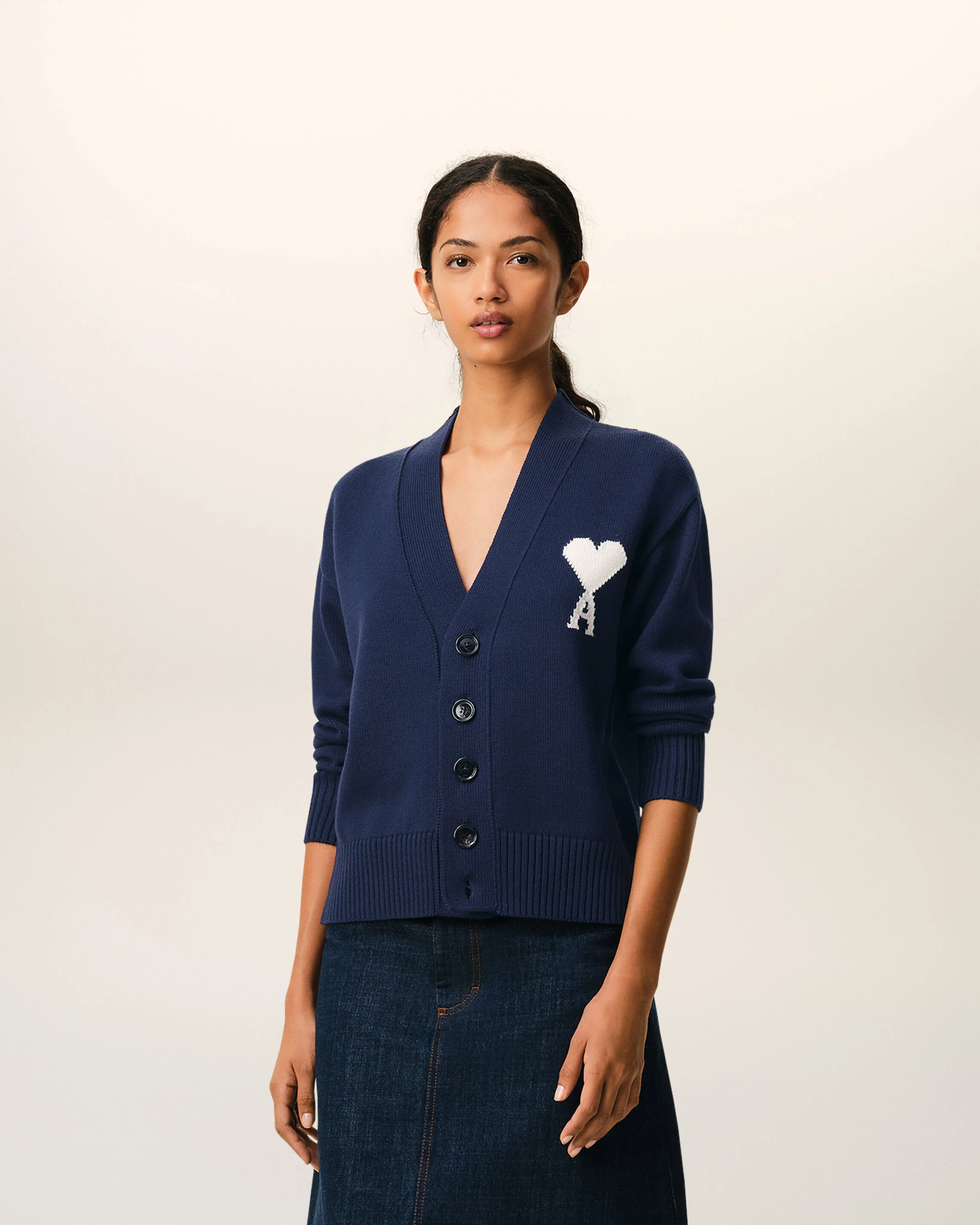 Cardigan Bleu Ami De Coeur en Laine - Image 8