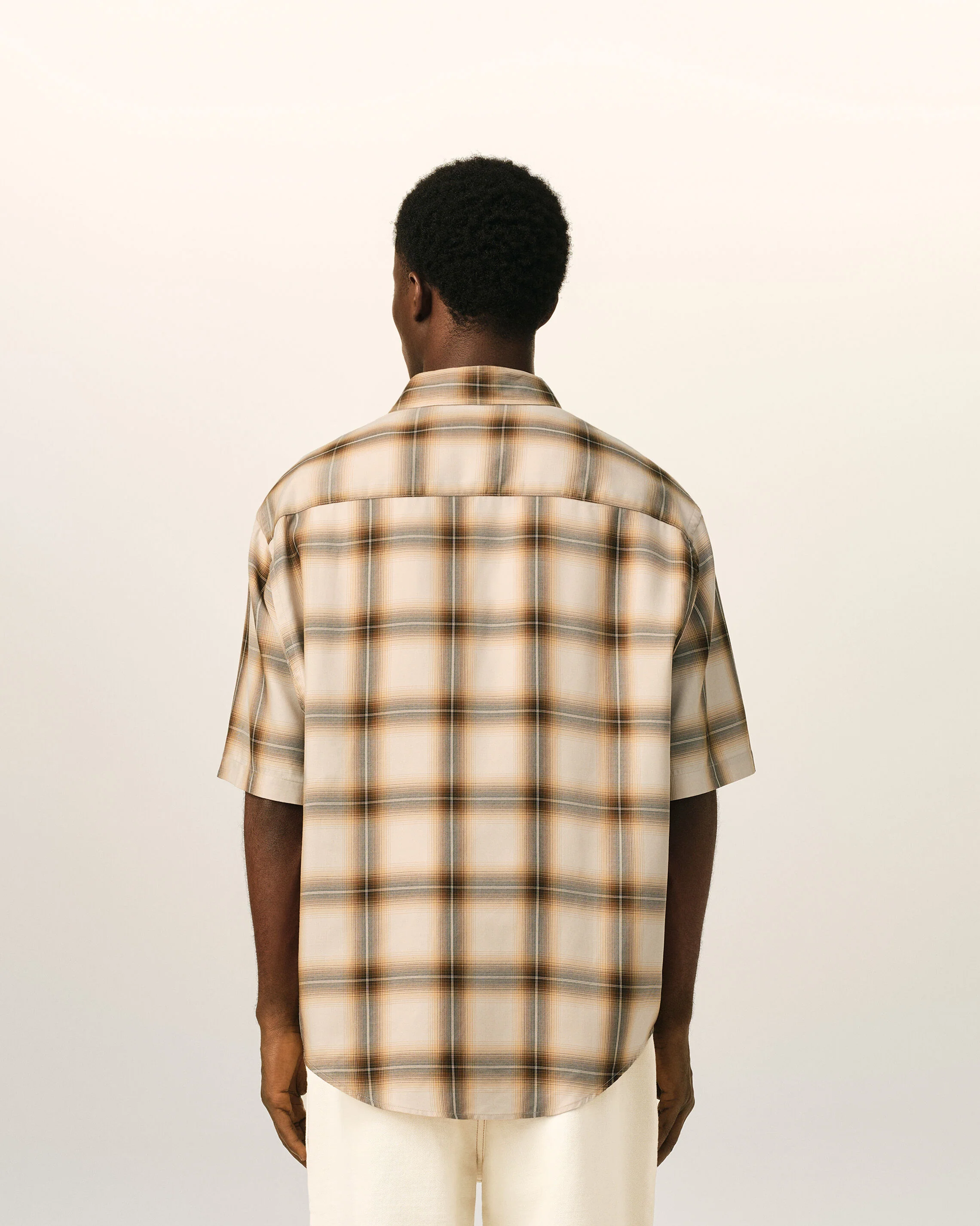 Chemise Boxy Beige À Carreaux Ami De Coeur En Toile - Image 4