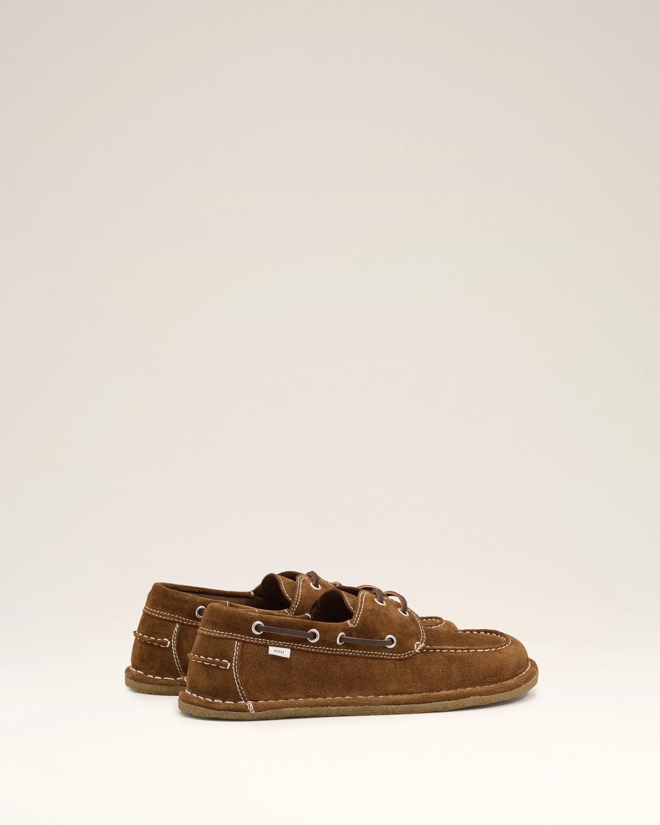Chaussures Bateau Marron en Cuir De Veau - Image 4
