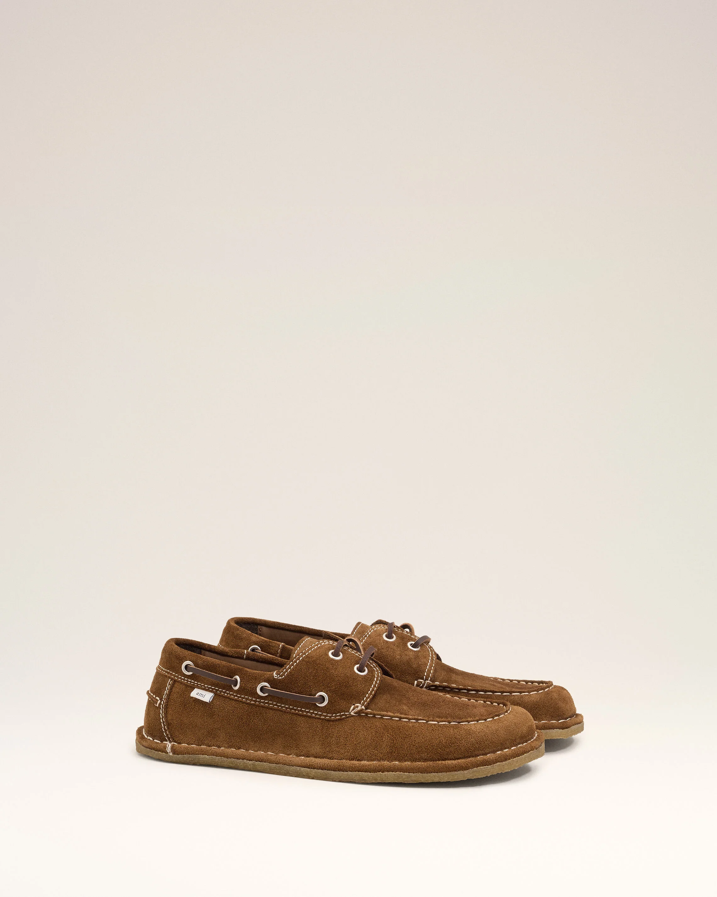 Chaussures Bateau Marron en Cuir De Veau - Image 9
