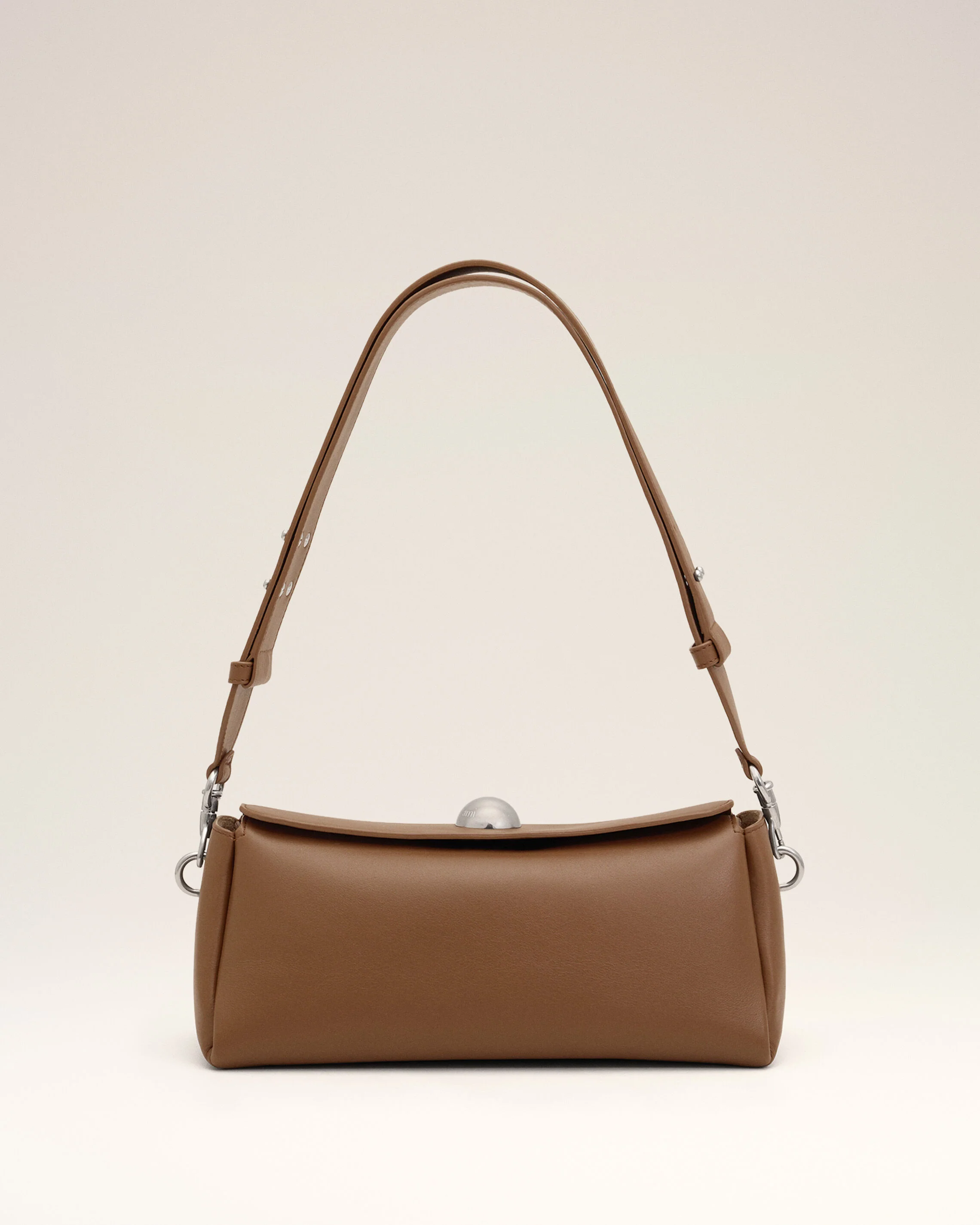 Sac Carrousel marron en cuir de veau