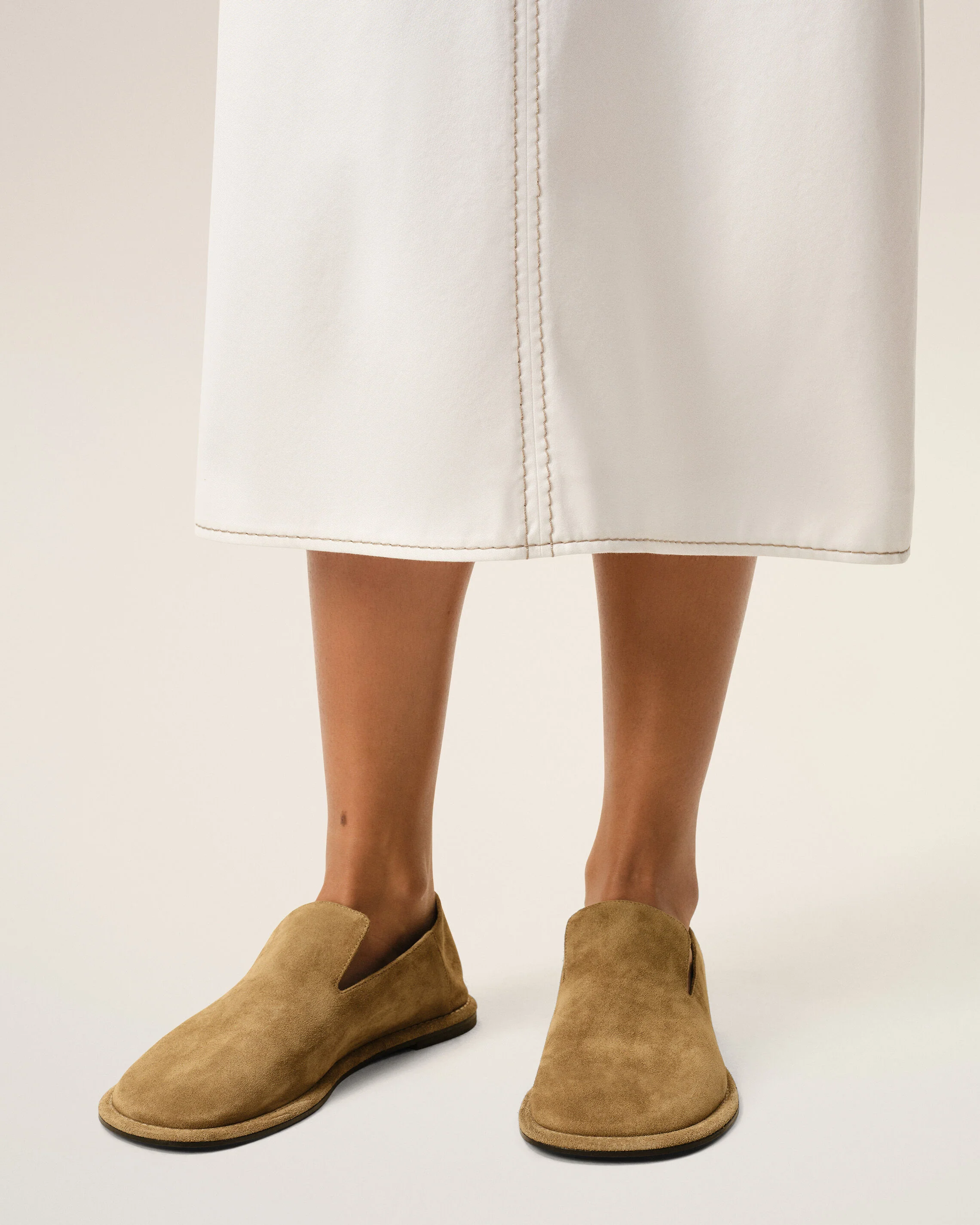 Slippers Midi Marron en Cuir De Veau - Image 7